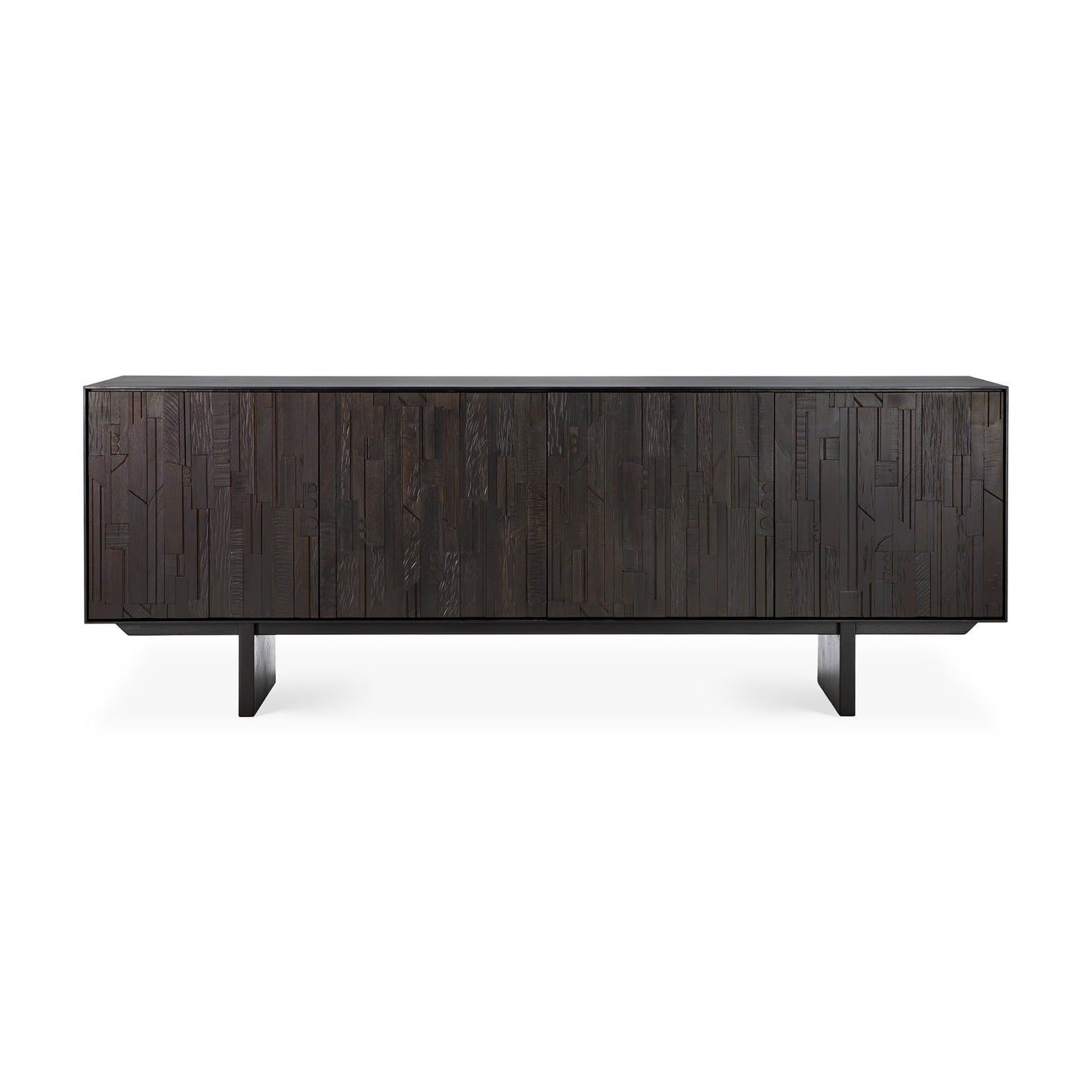 Teak-Mosaic-sideboard-4-doors-front-cut-Goode-Studio