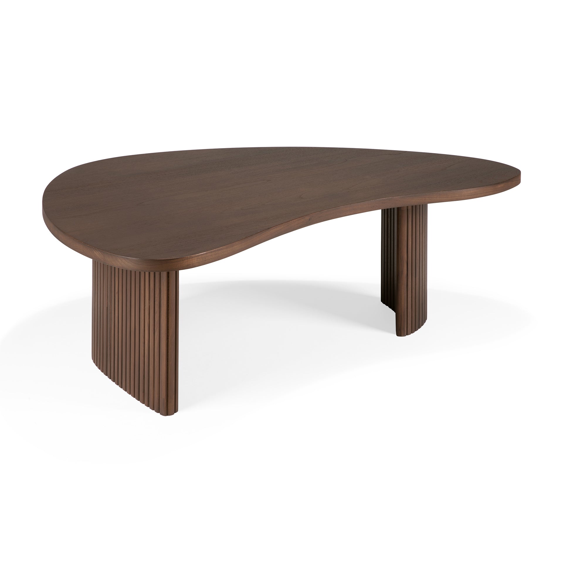 Boomerang-coffee-table-varnished-teak-brown-pebble-shape-front01-cut-Goode-Studio