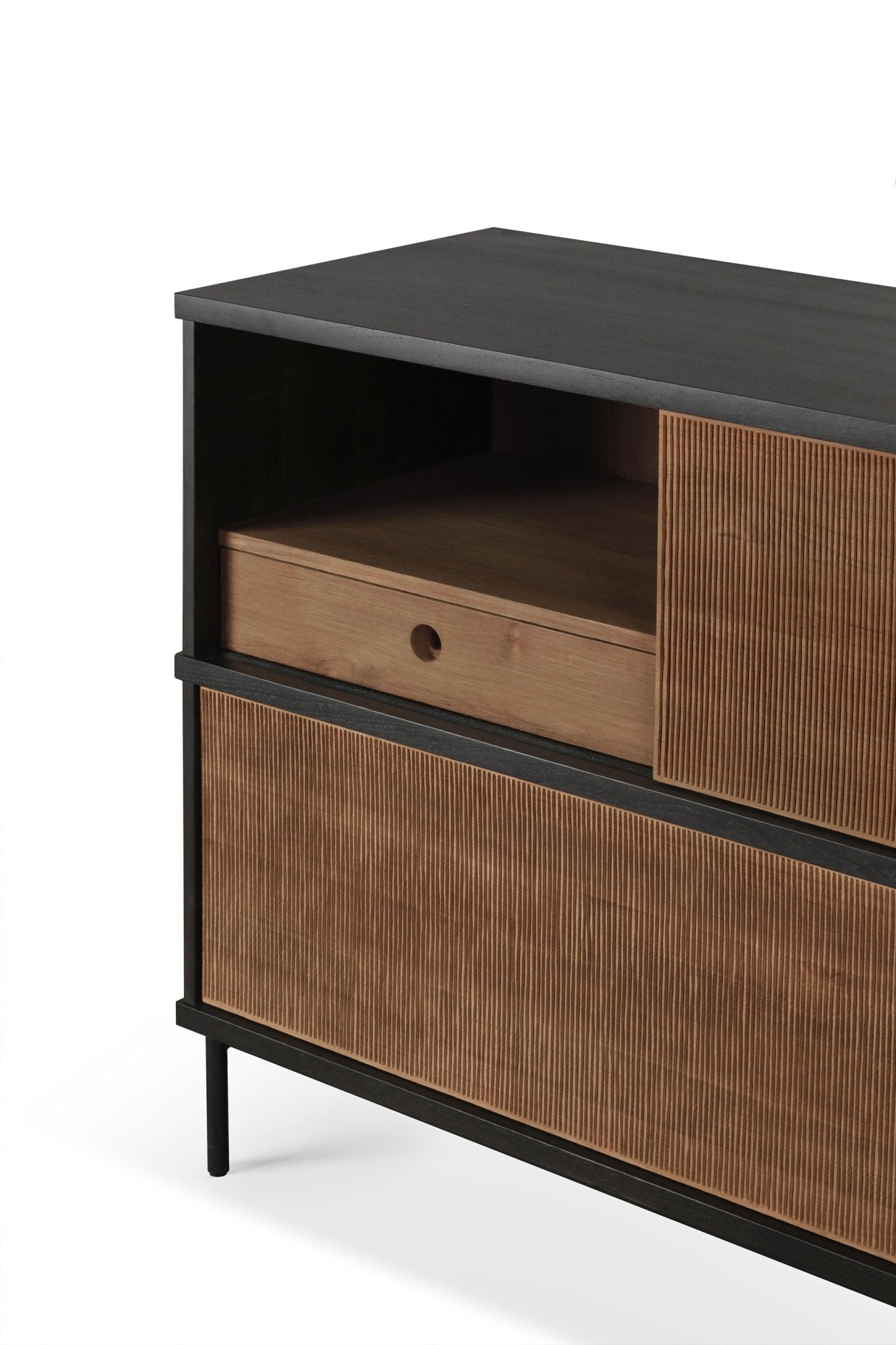 Teak-Oscar-sideboard-2-sliding-doors-3-drawers-Goode-Studio