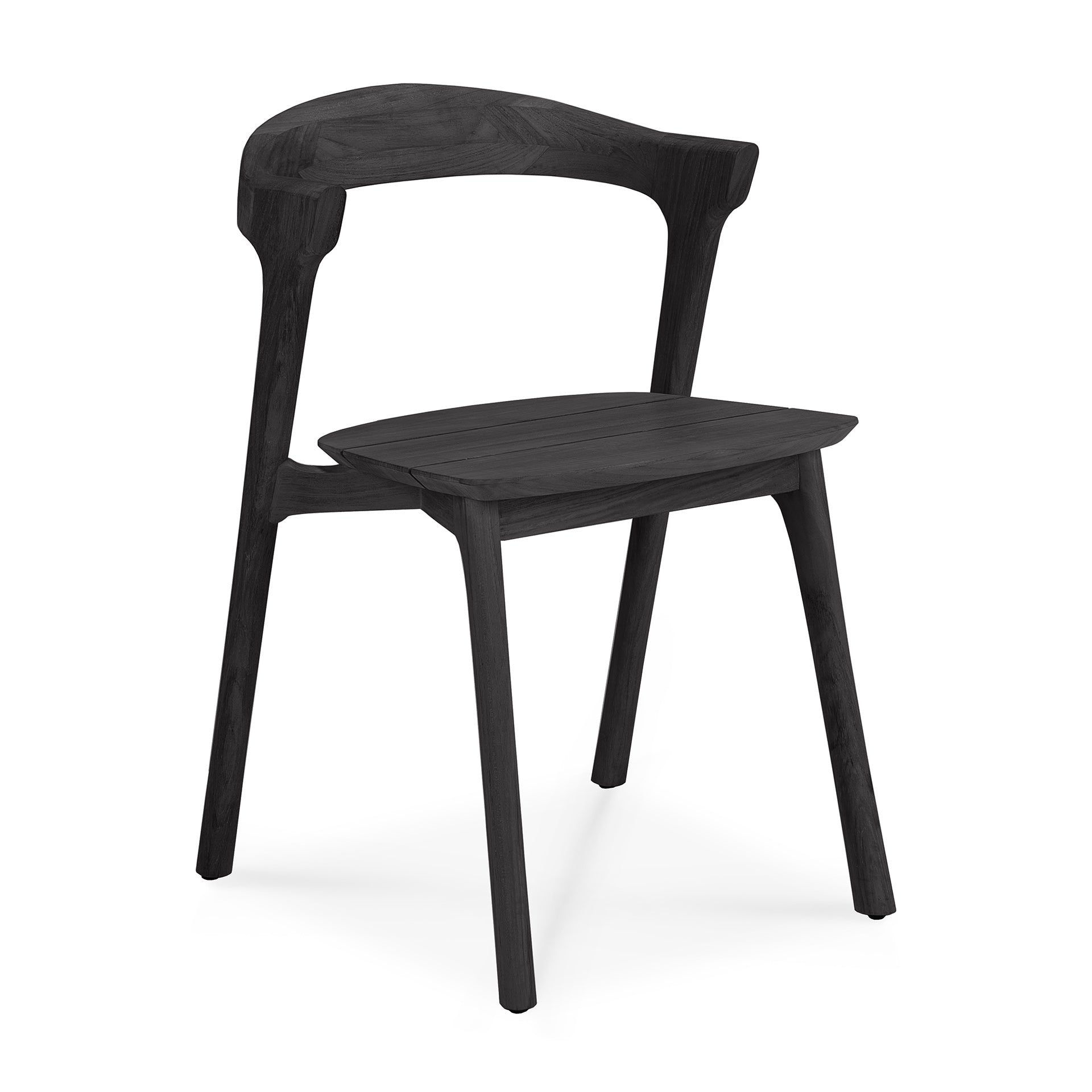 Bok Outdoor Dining Chair, Teak Black