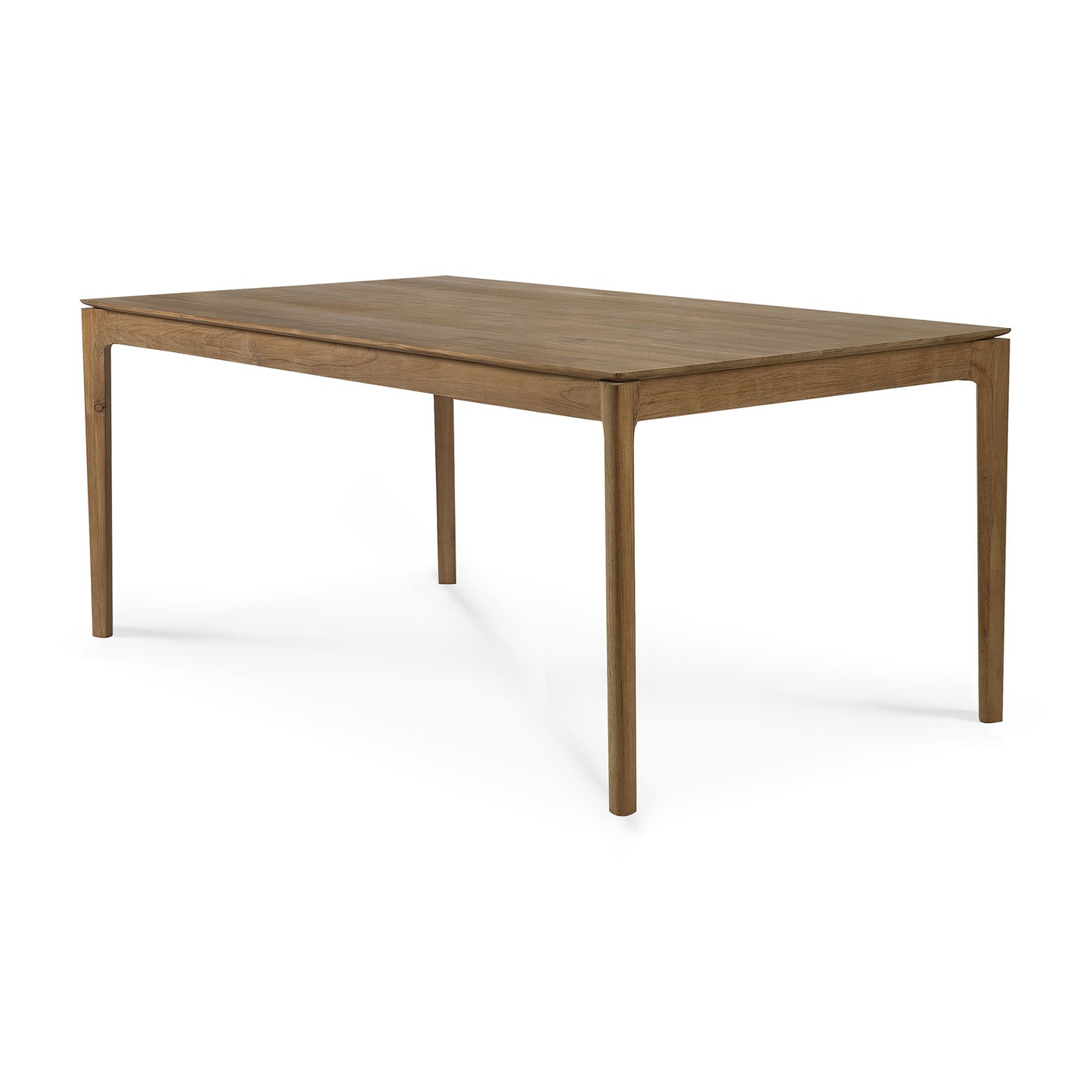 Bok teak dining table sculptural curved leg design
