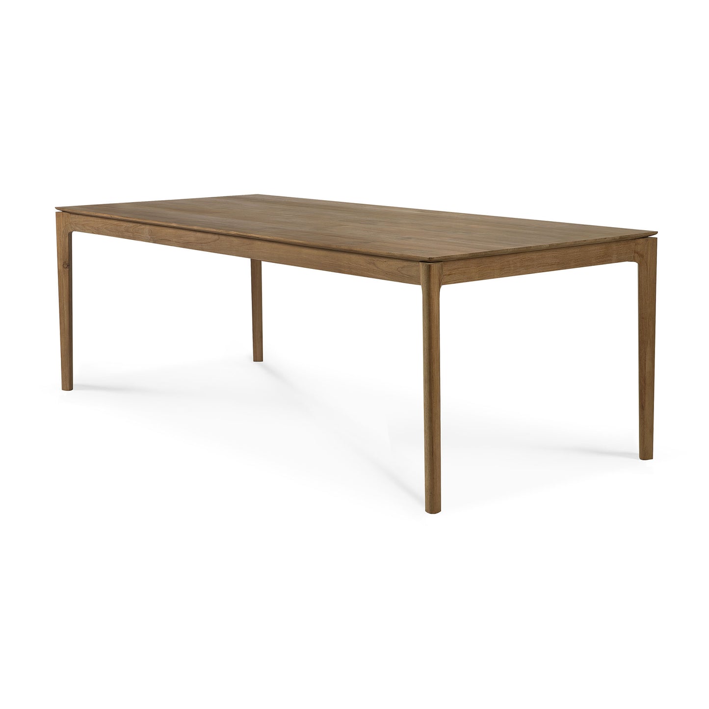 Bok dining table natural teak hardwood construction
