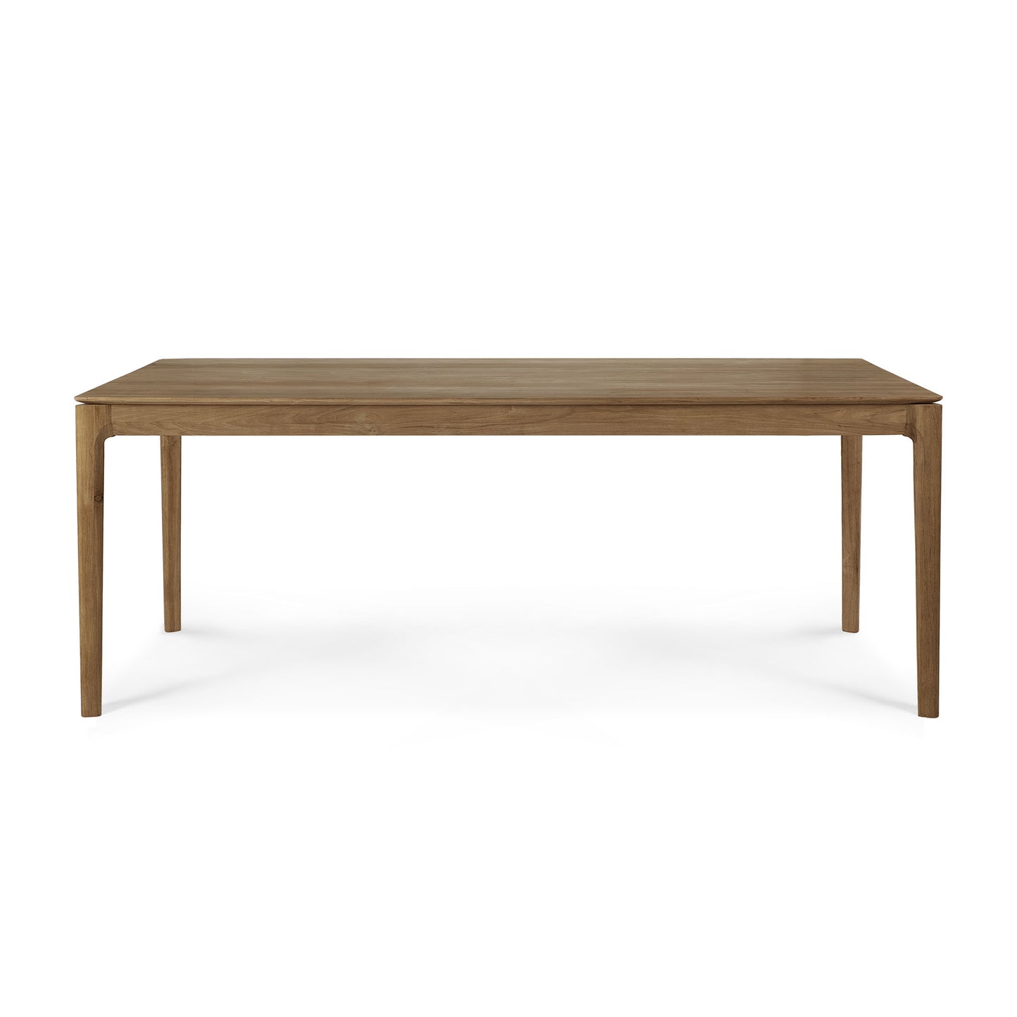 Architectural curved leg teak dining table Bok collection
