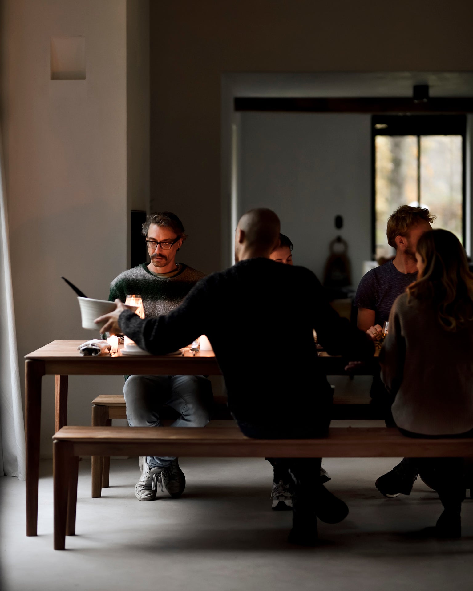 Bok-dining-table-teak-Bok-bench-teak-Goode-Studio