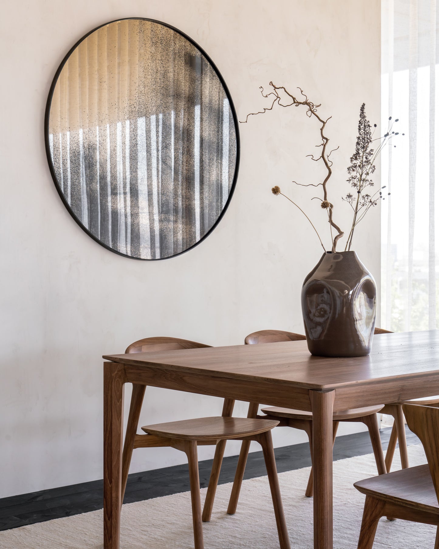 Durable rectangular dining table for residential and commercial dining spaces