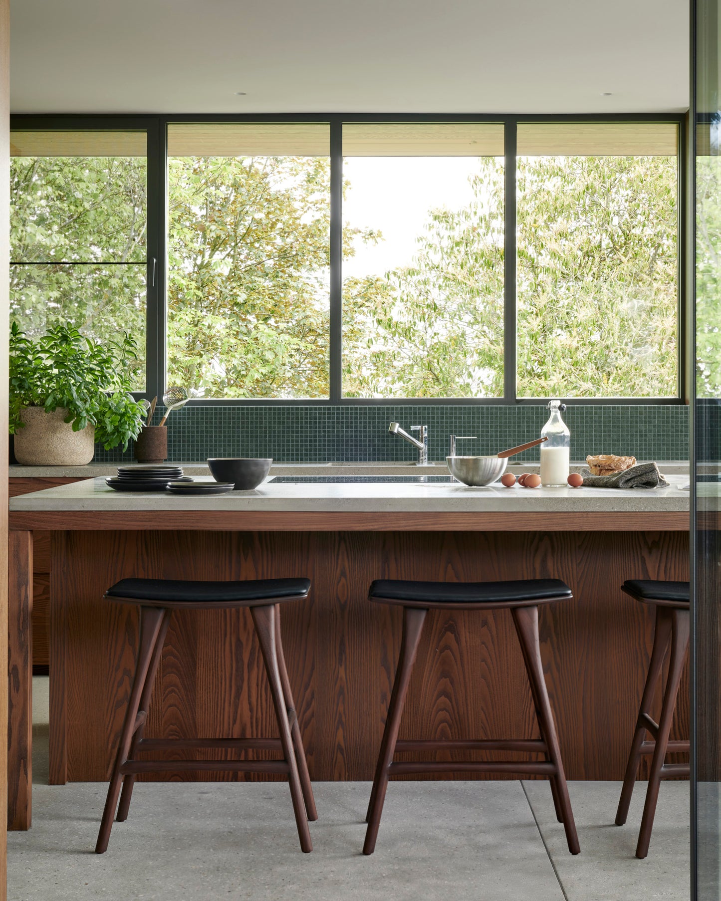 Osso Counter Stool with Seat Cushion - Goode Studio