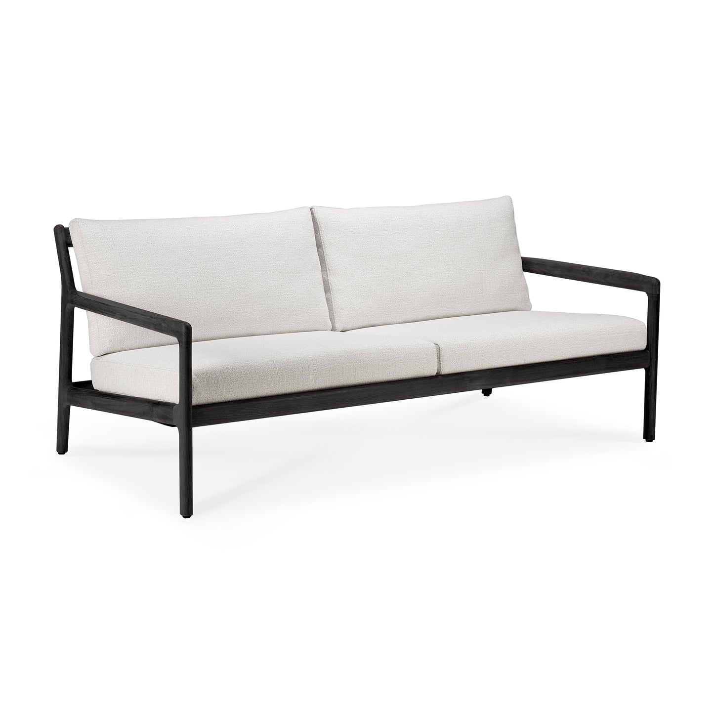 Teak-black-Jack-outdoor-sofa-2-seater-off-white-cushions-side-cut-Goode-Studio