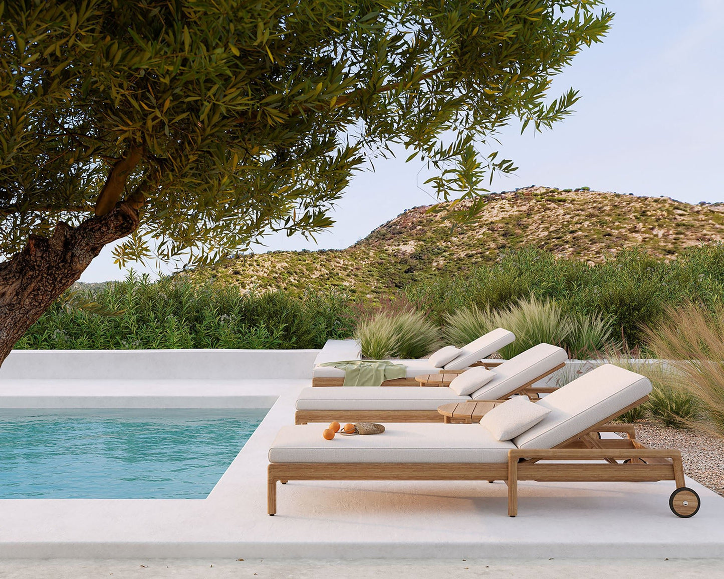 Teak-Jack-outdoor-adjustable-lounger-cushion-off-white-Goode-Studio