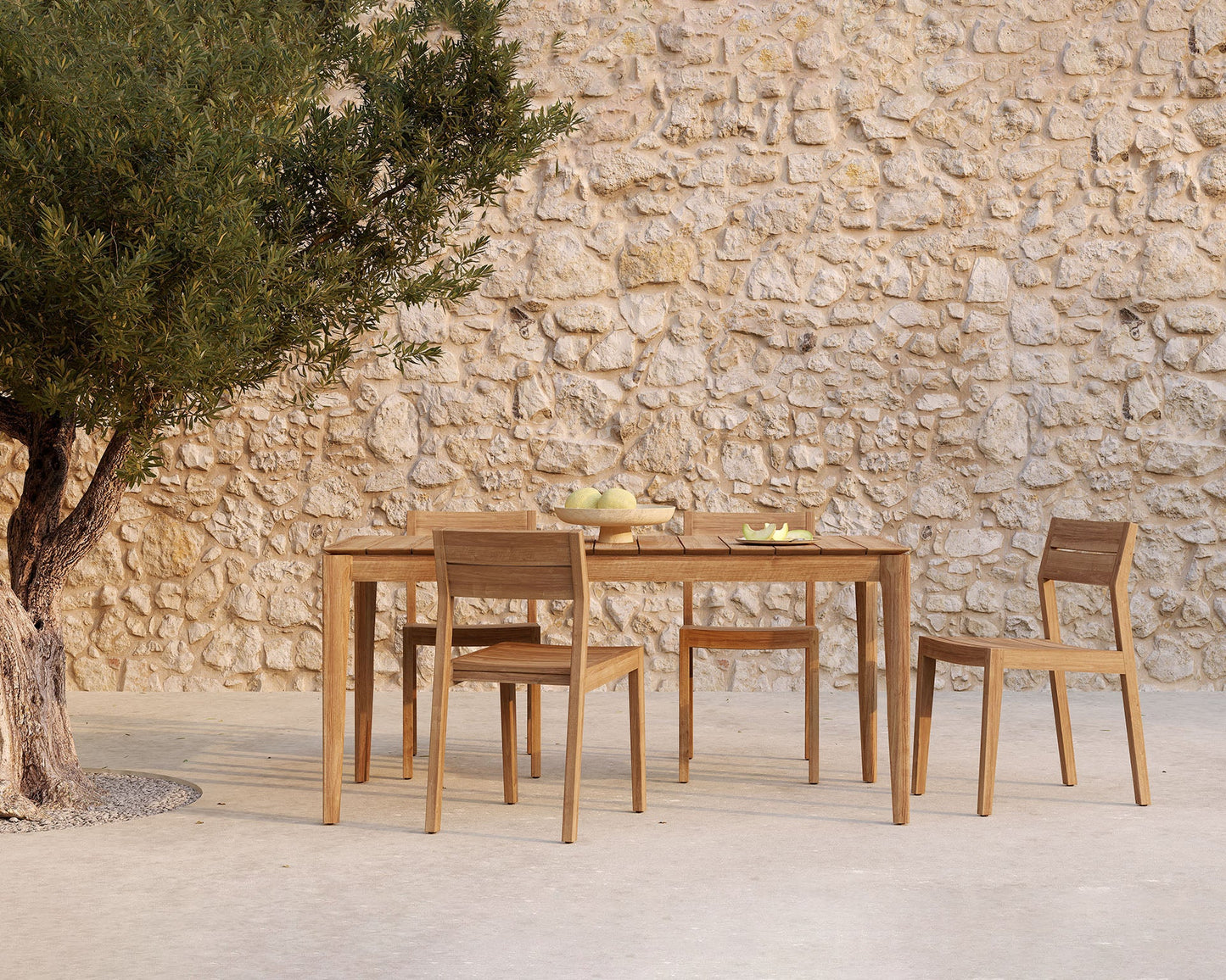Teak-Bok-outdoor-dining-table-Teak-EX1-chair-Goode-Studio