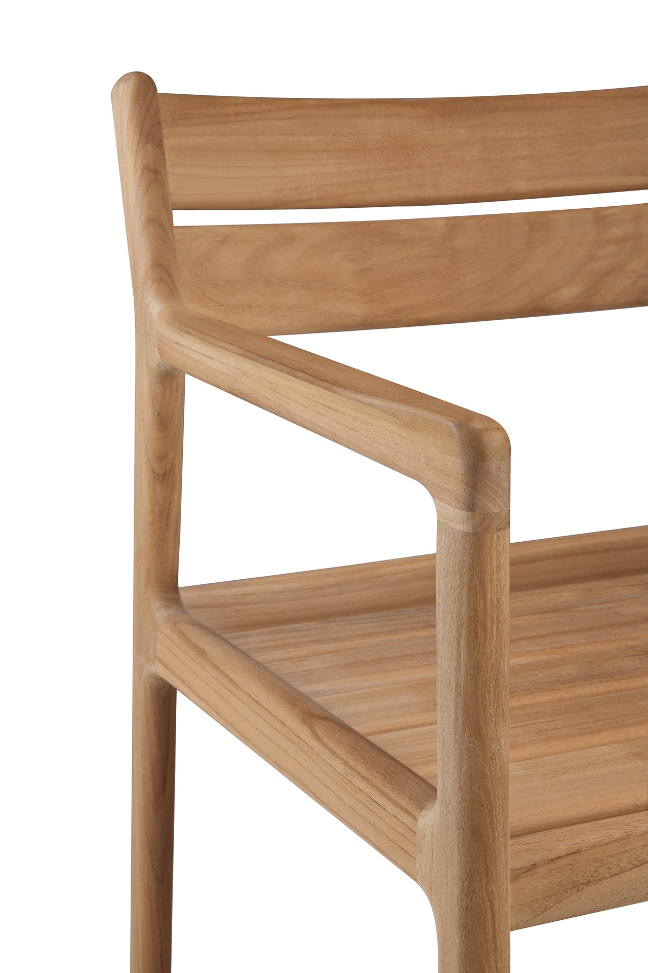 Jack-outdoor-dining-chair-frame-teak-with-arms-Goode-Studio