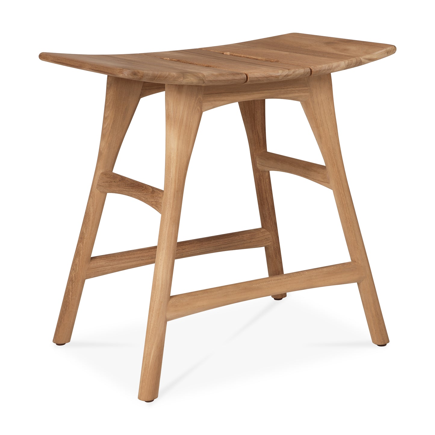 Osso-outdoor-stool-frame-teak-front-cut-Goode-Studio