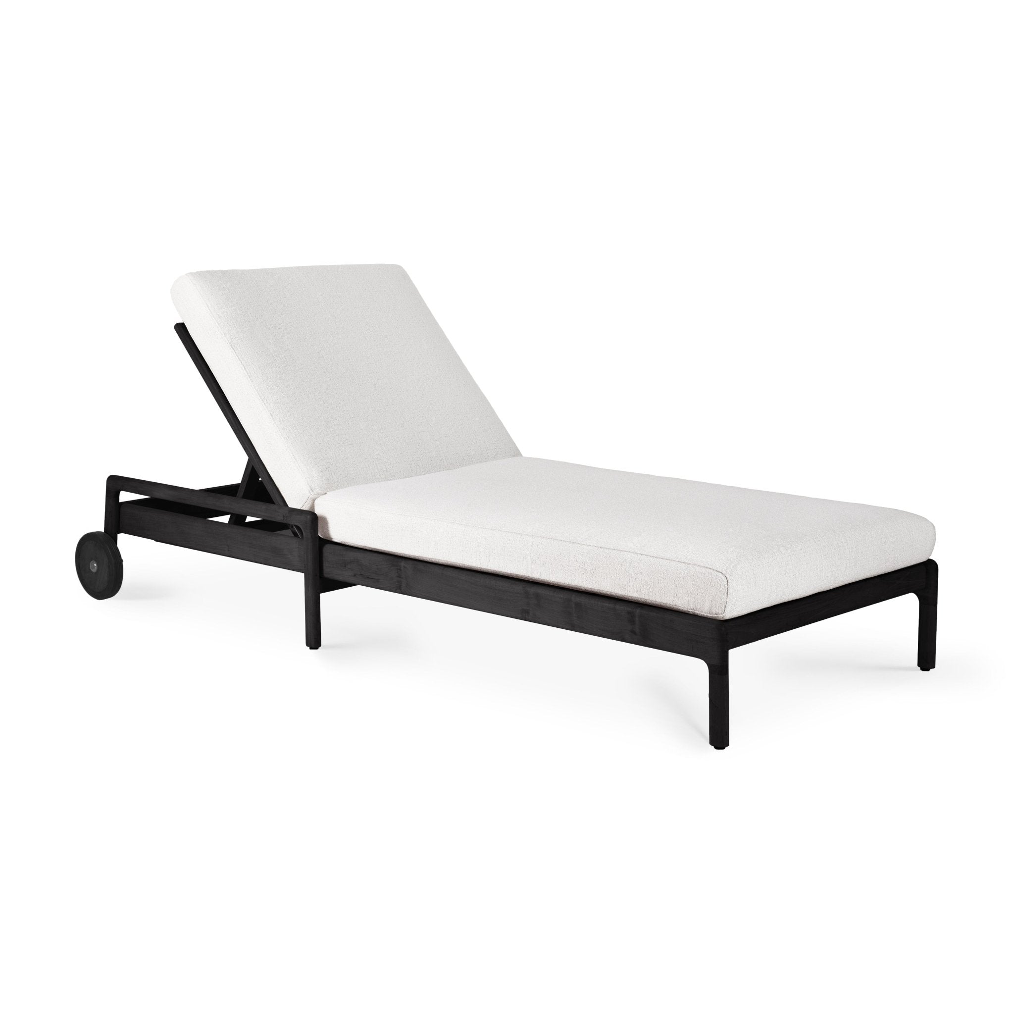 Jack Outdoor Adjustable Lounger Frame - Teak Black - Goode Studio