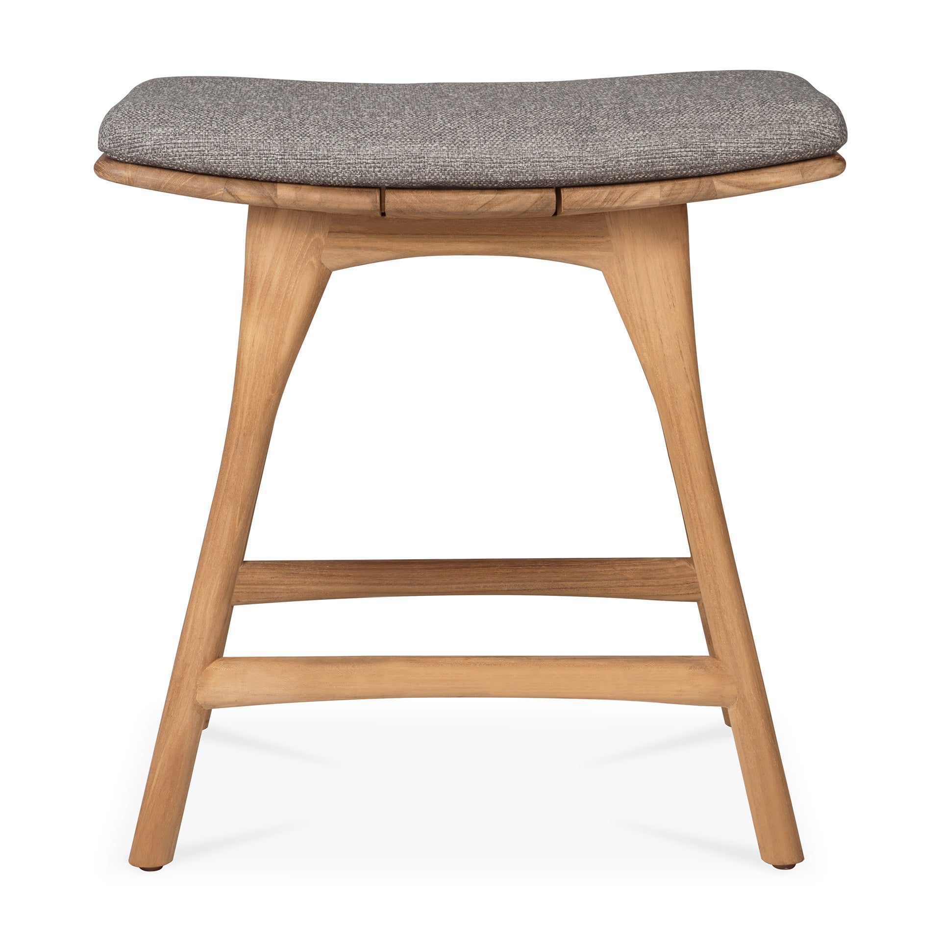 Osso-outdoor-stool-teak-Mocha-fabric-profile-cut-Goode-Studio