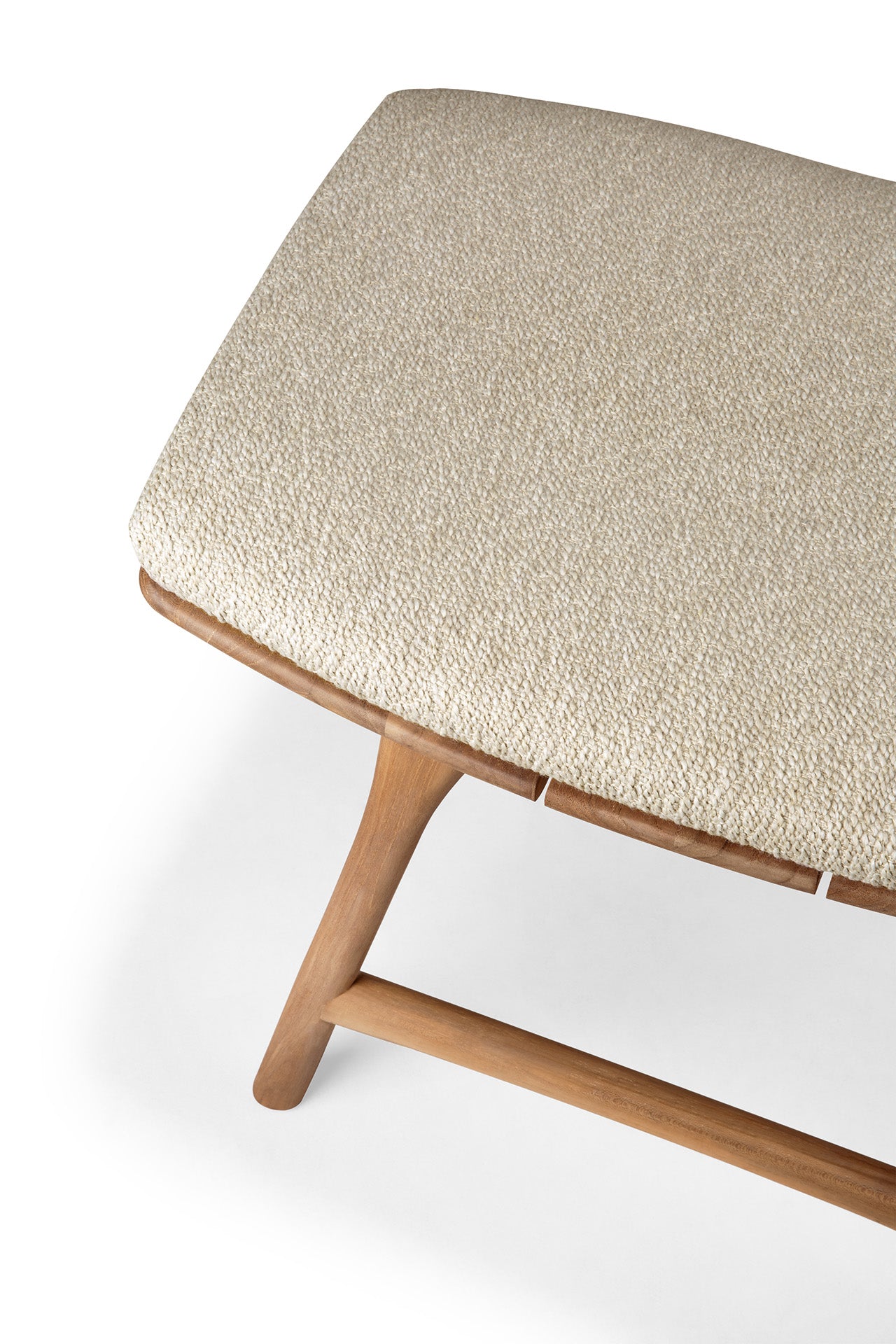 Osso-outdoor-stool-teak-Natural-fabric-Goode-Studio