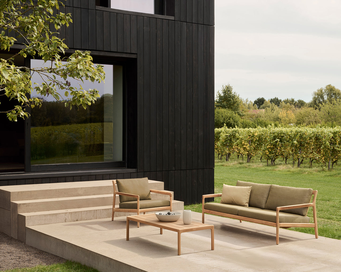 Jack 2 Seater Outdoor Sofa, Teak - Goode Studio
