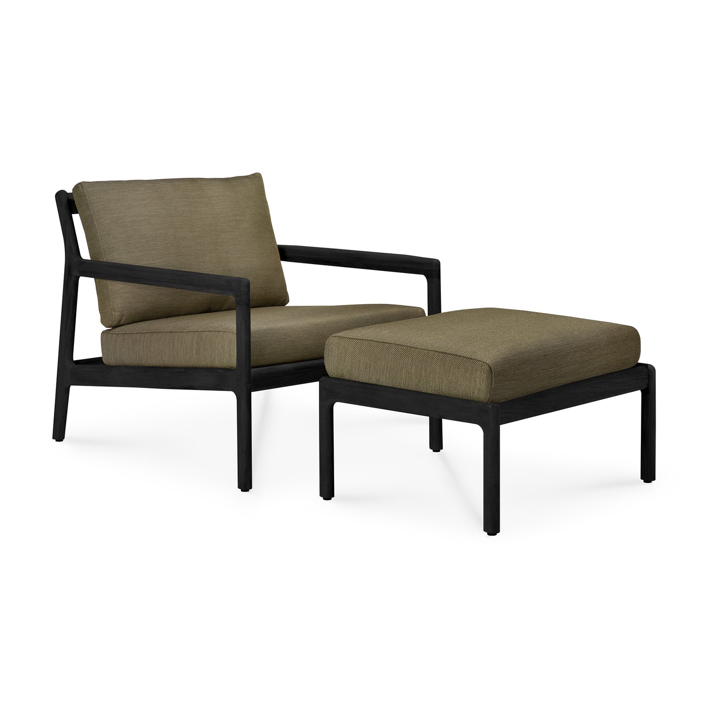 Jack Outdoor Footstool, Teak Black - Goode Studio