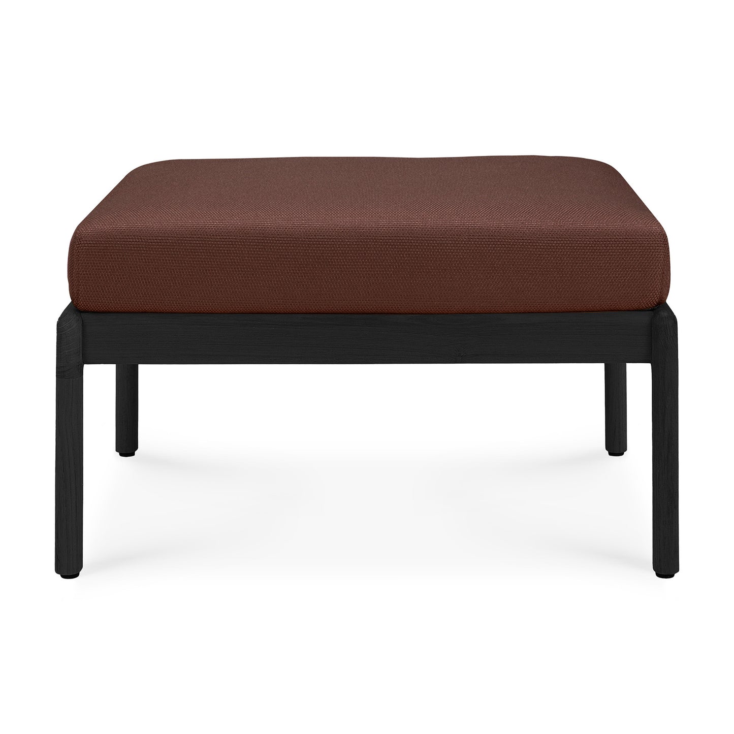 Jack Outdoor Footstool, Teak Black - Goode Studio