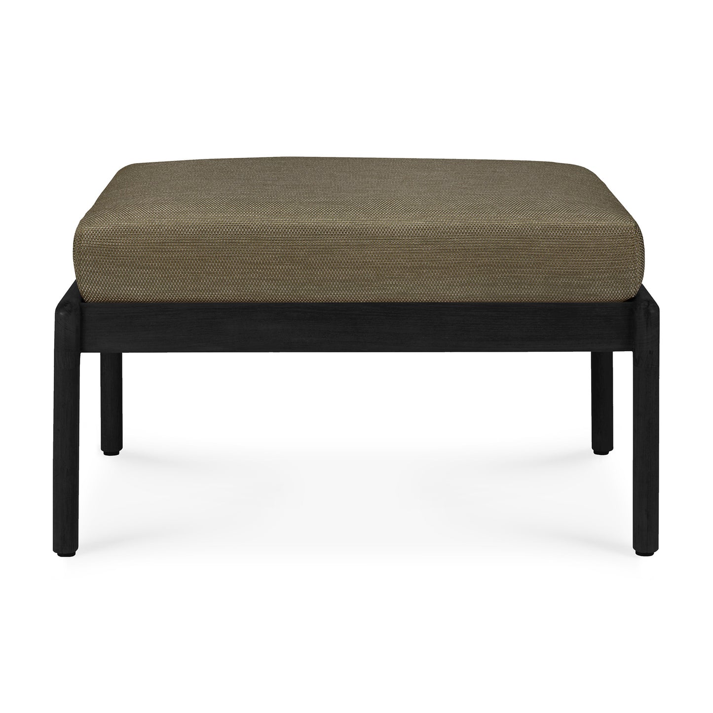 Jack Outdoor Footstool, Teak Black - Goode Studio