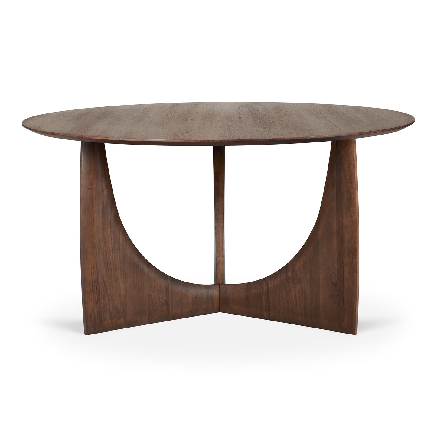 Luxury solid hardwood Geometric round dining table modern gathering space