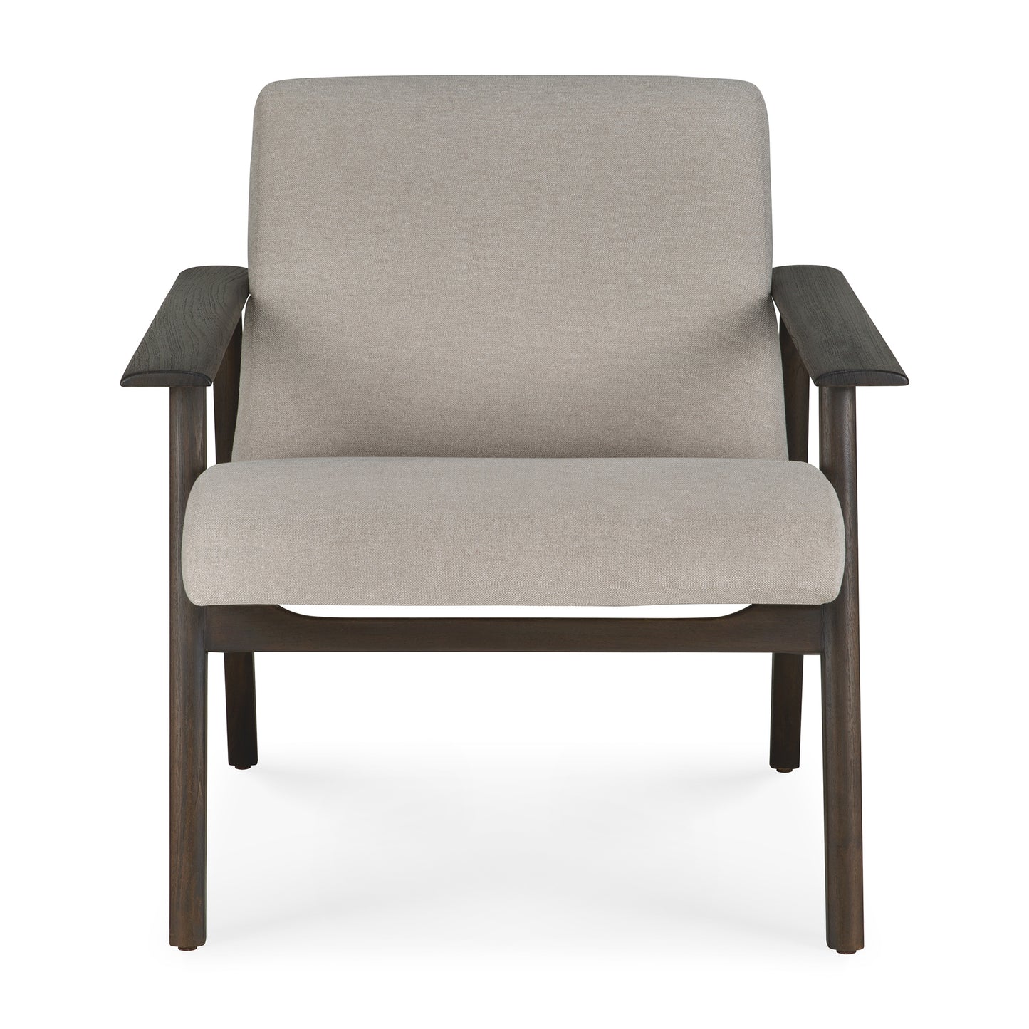Aspekt-lounge-chair-with-armrest-and-warm-ash-fabric-cushion-front-cut-Goode-Studio