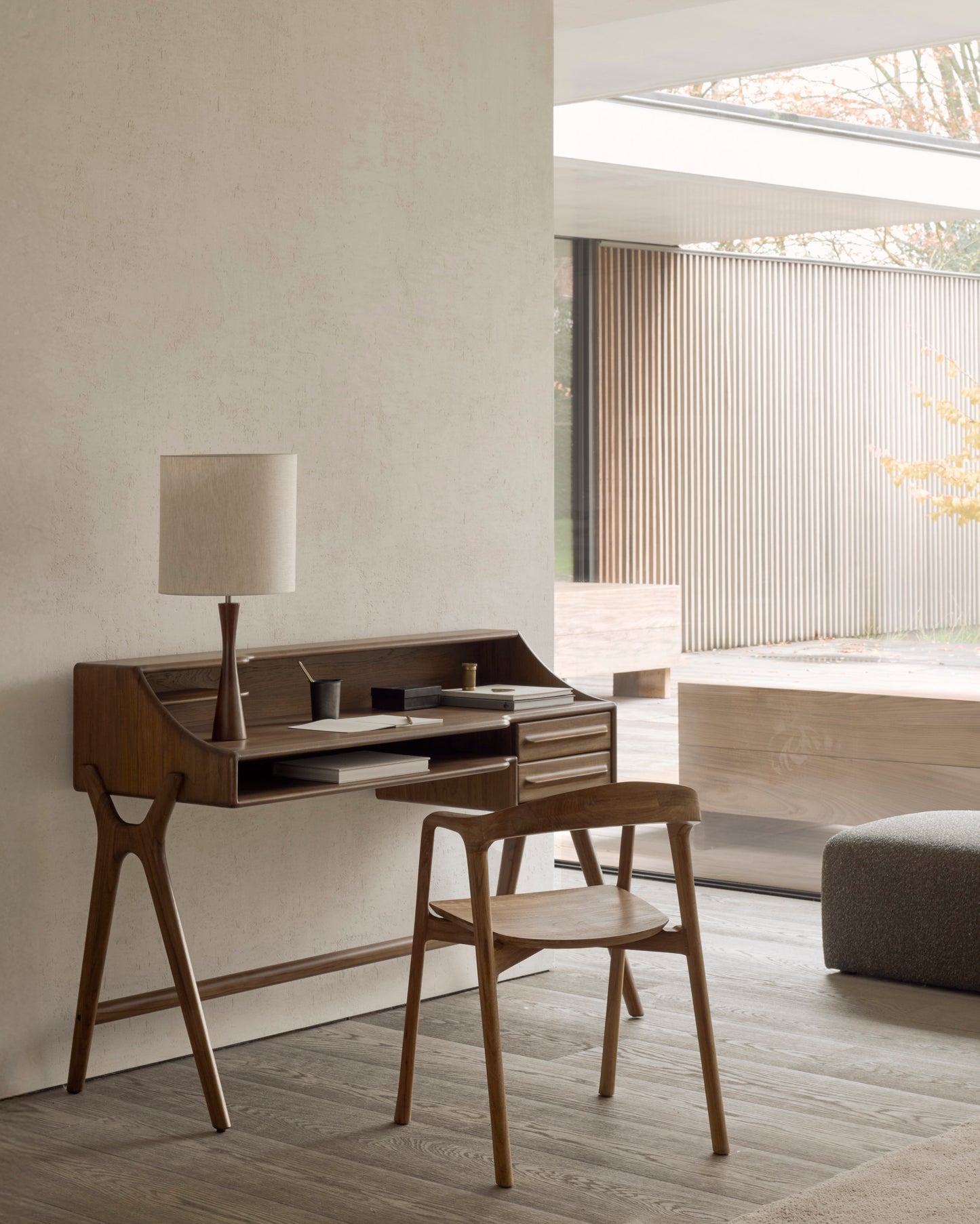 Flow Desk, Teak Wild Brown - Goode Studio