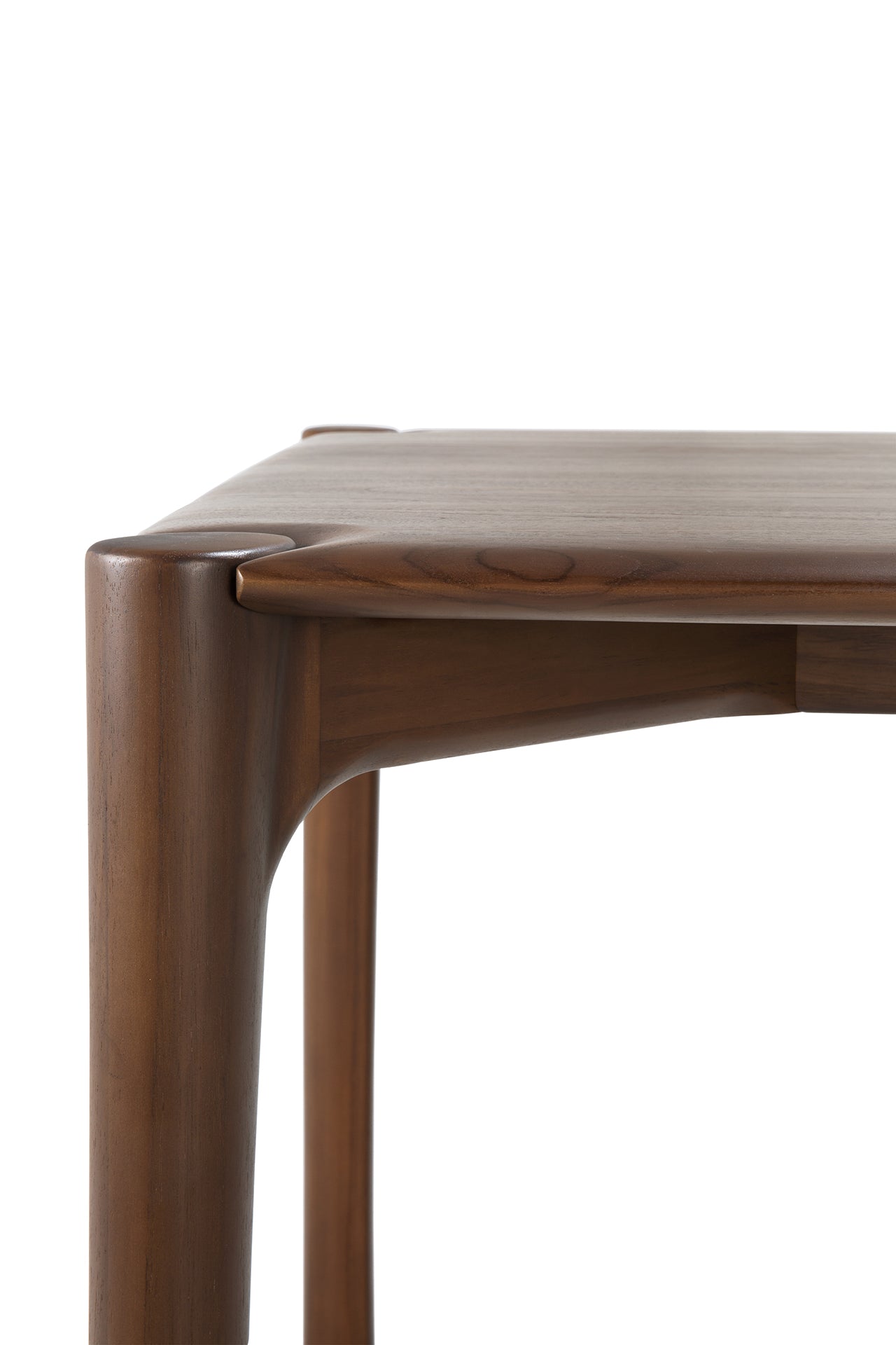 Brown teak PI dining table Scandinavian inspired dining furniture
