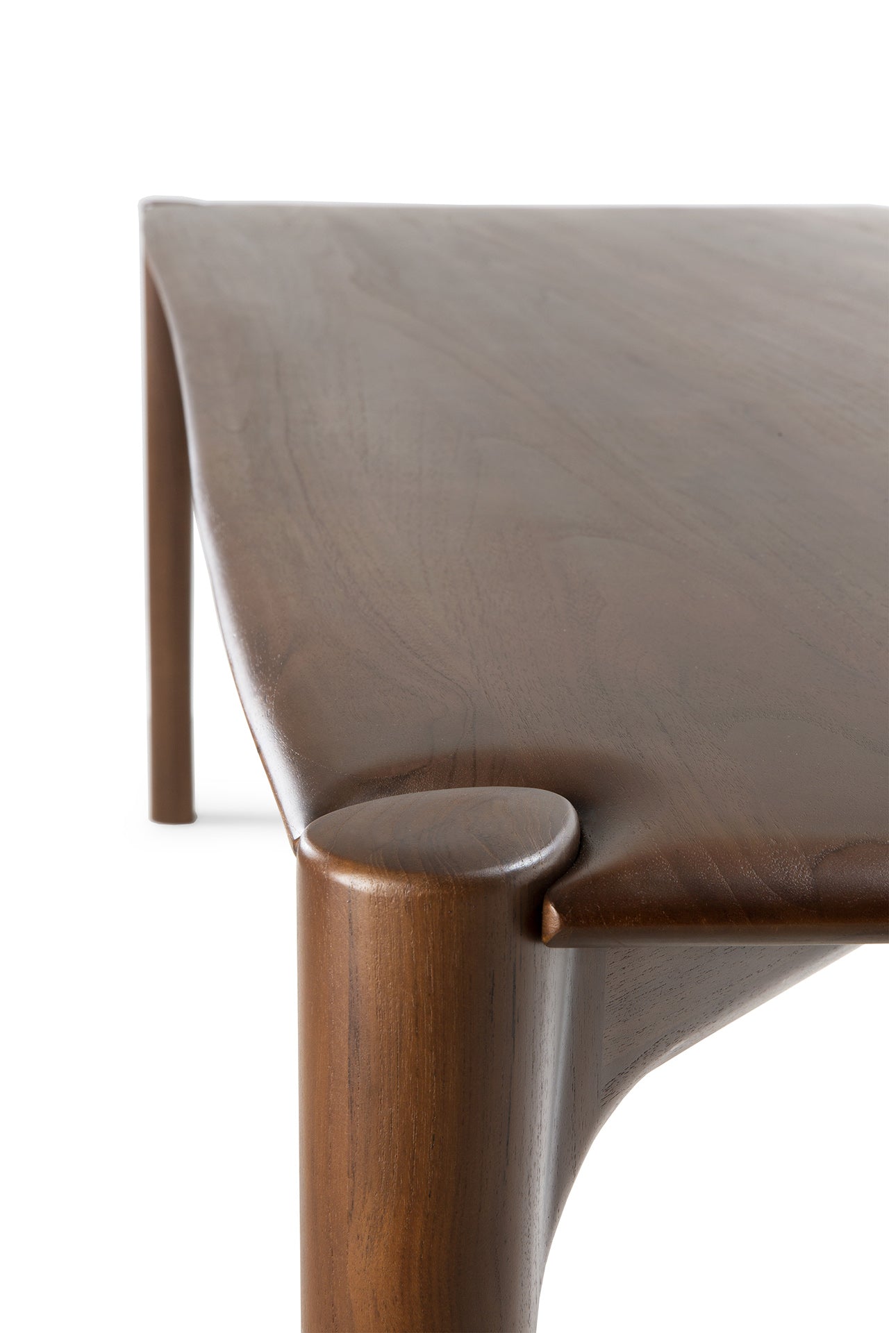 PI dining table teak brown for model home dining interior
