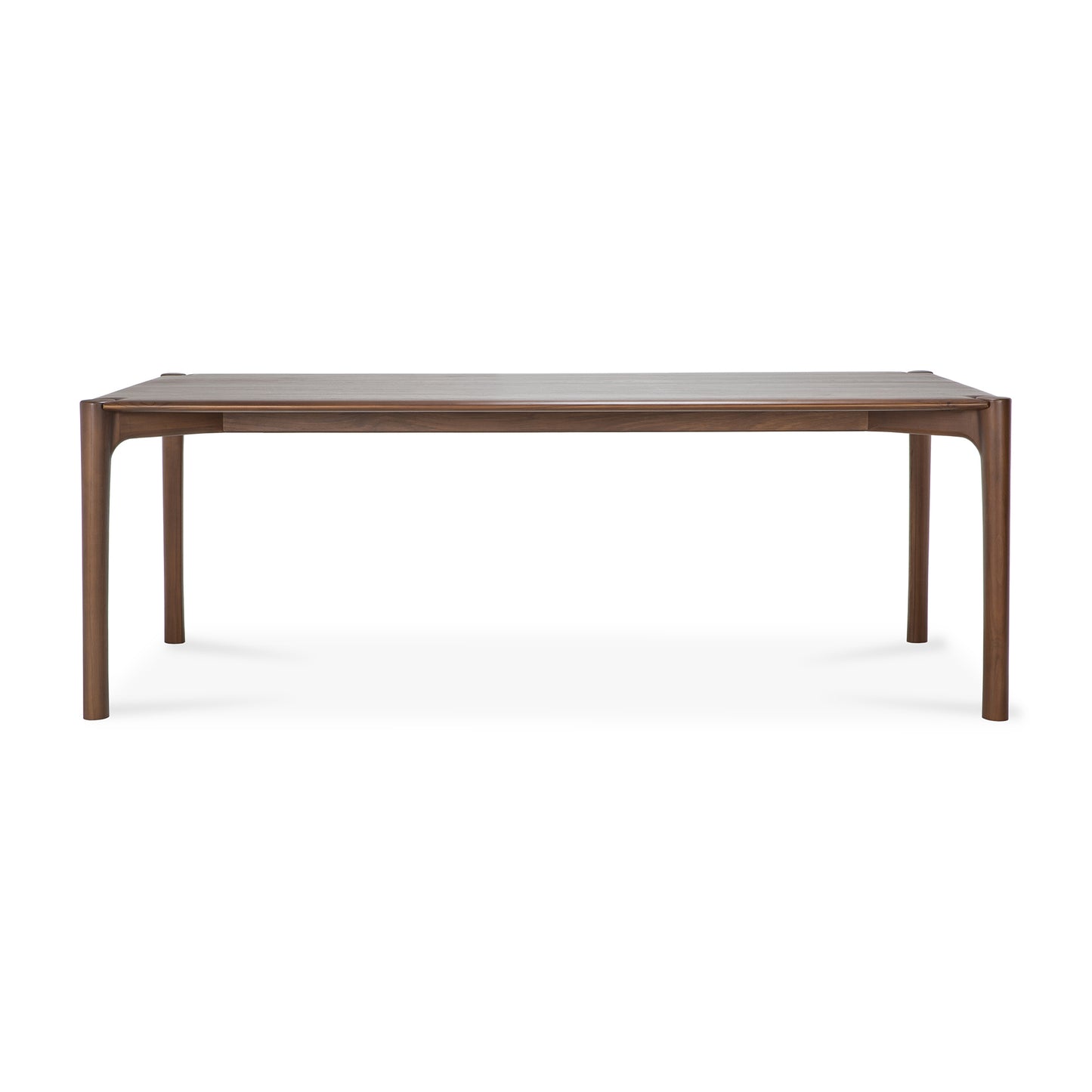 PI collection teak brown dining table natural hardwood construction
