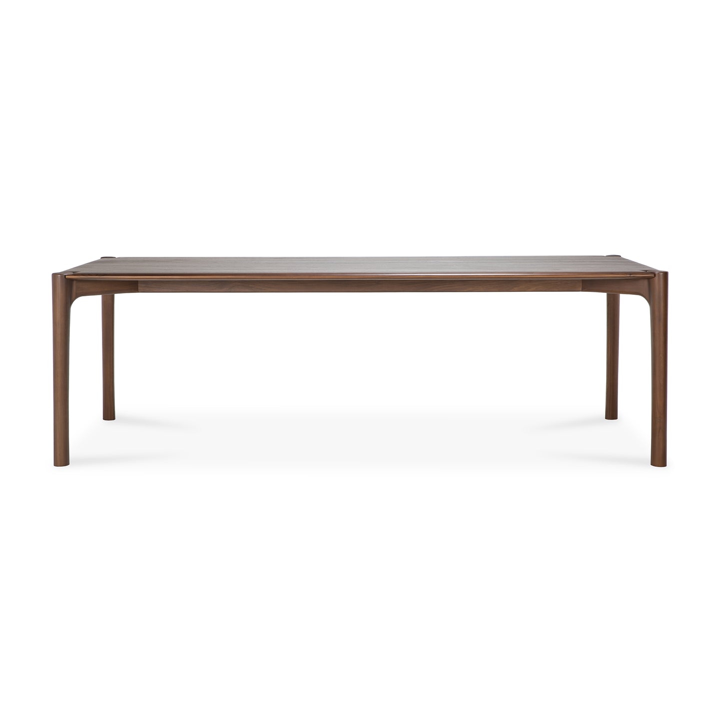 Rectangular FSC teak dining table organic modern design
