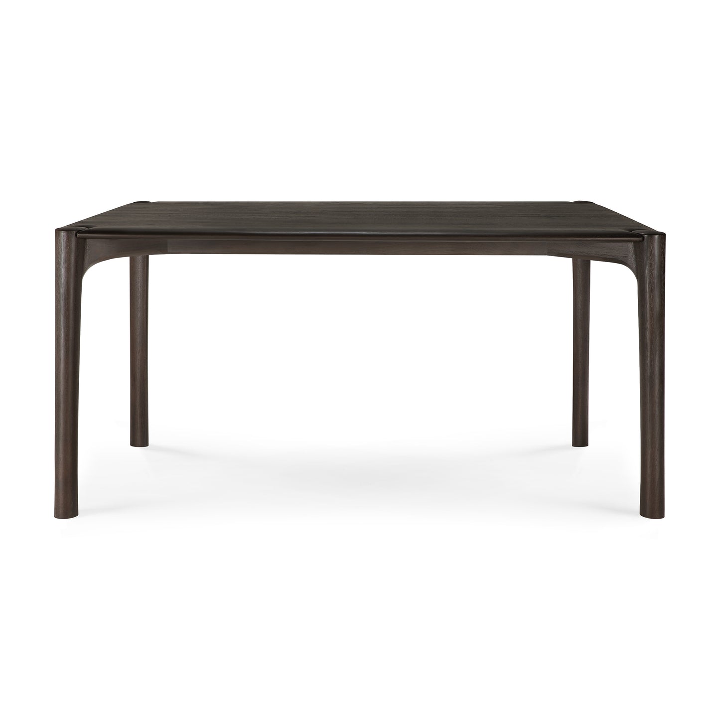 Solid teak dining table for hospitality and commercial seating
