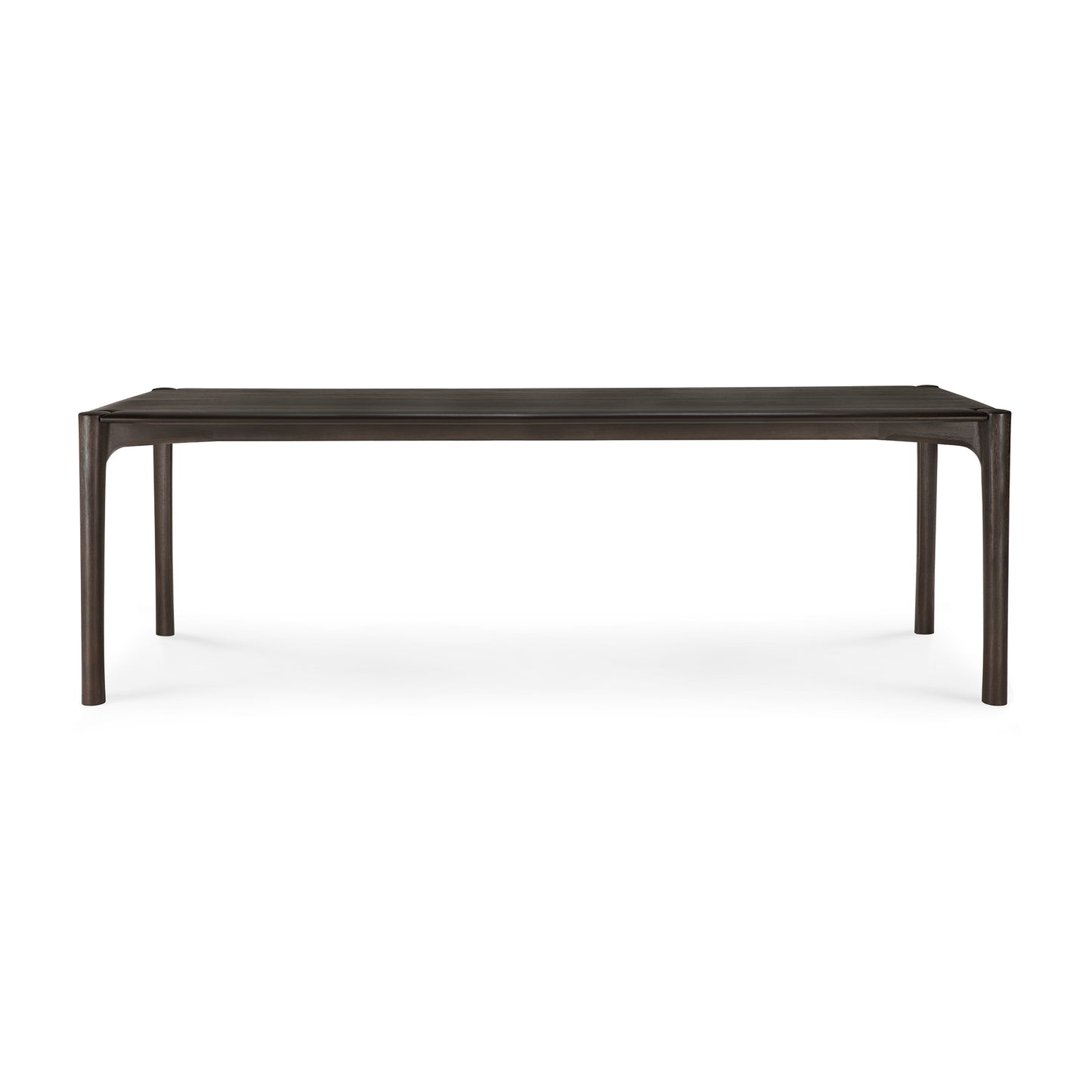 PI dining table dark brown teak solid wood dining table
