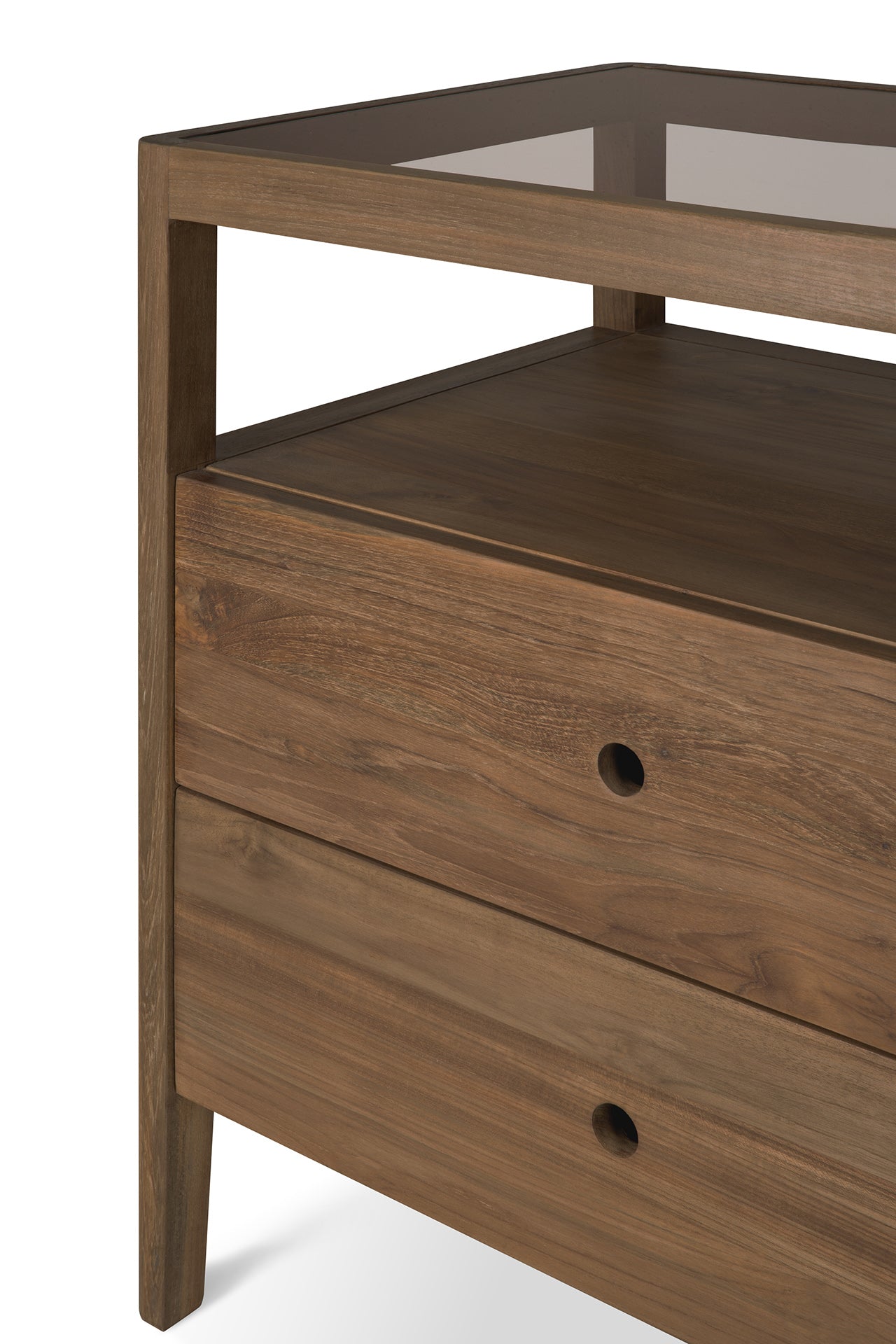Spindle-dresser-varnished-reclaimed-teak-4-drawers-Goode-Studio