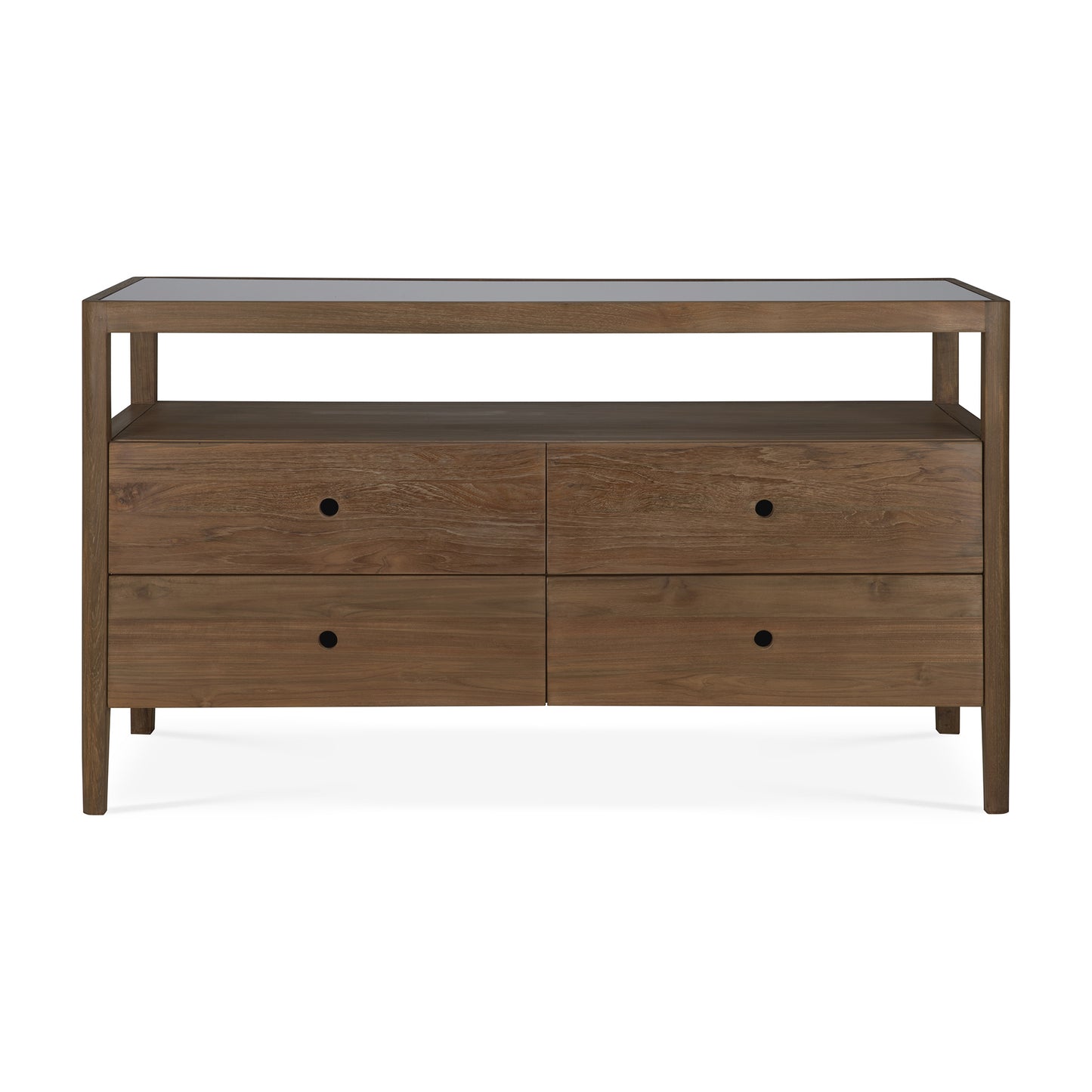 Spindle-dresser-varnished-reclaimed-teak-4-drawers-front-cut-Goode-Studio
