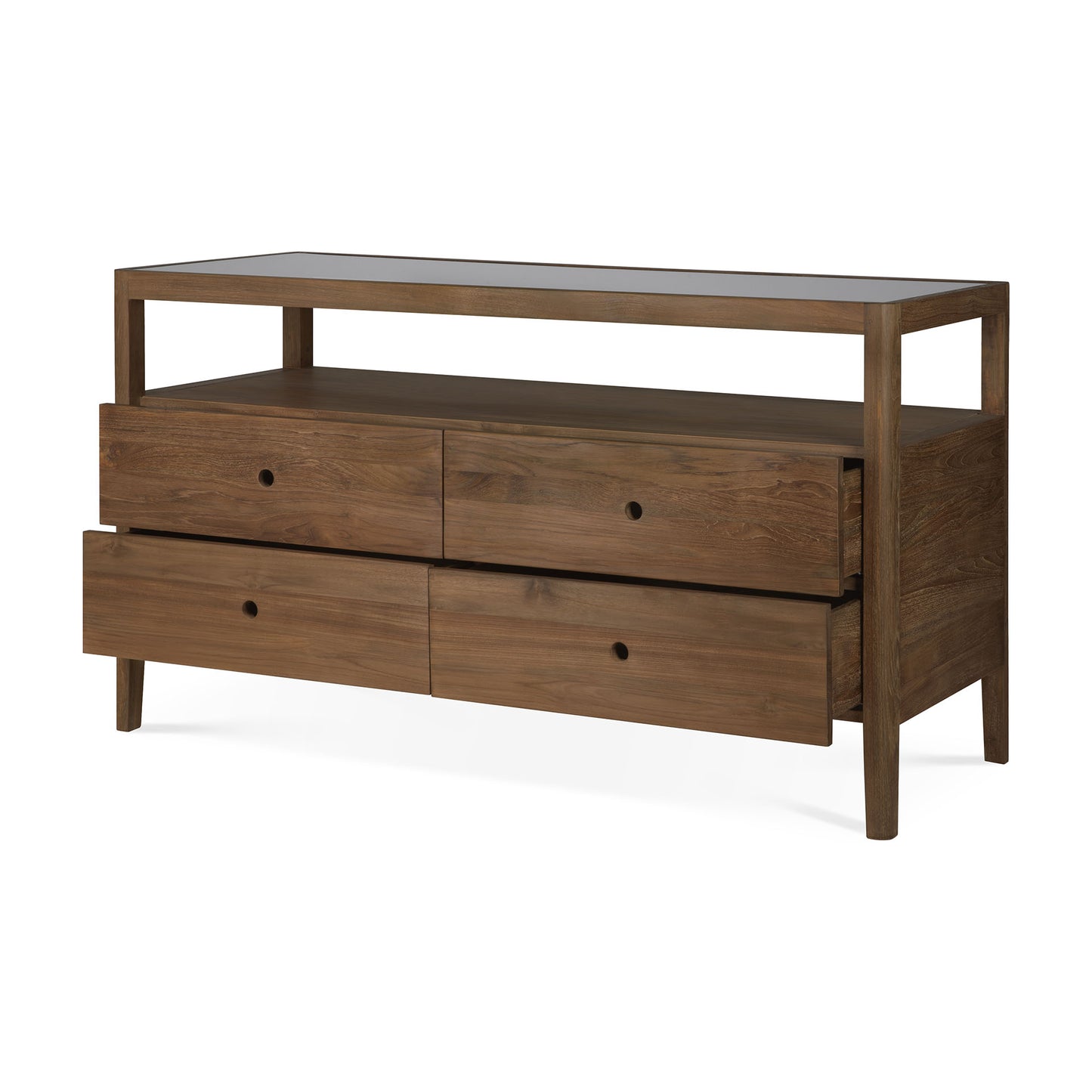 Spindle-dresser-varnished-reclaimed-teak-4-drawers-side-cut-Goode-Studio