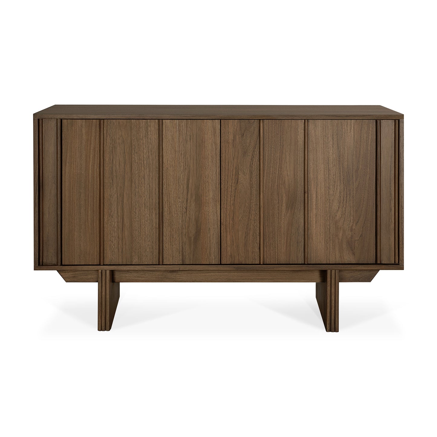 Pillar sideboard-varnsihed-teak-Wild-Brown-2-doors-front-cut-Goode-Studio