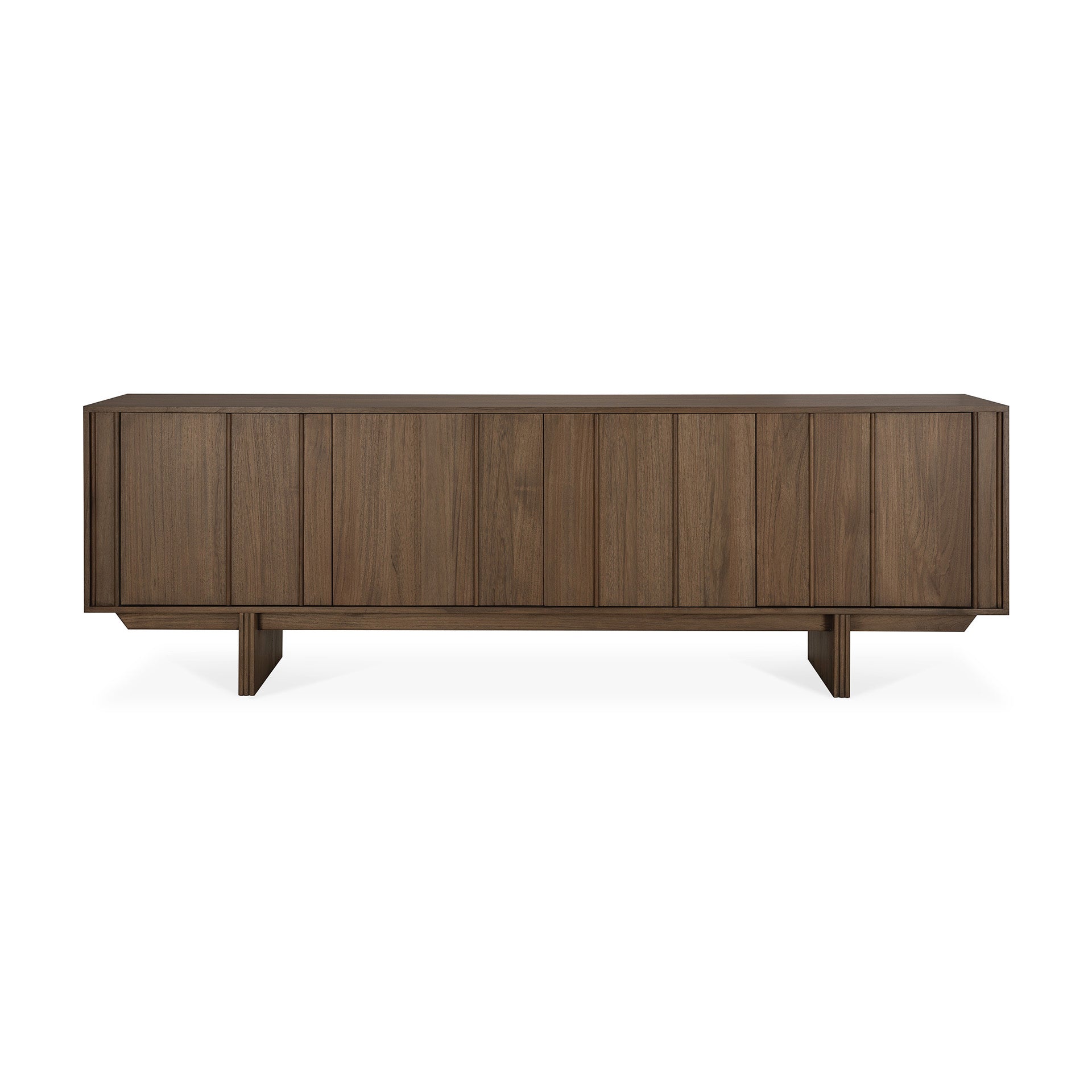 Pillar-sideboard-varnished-teak-Wild-front-cut-Goode-Studio
