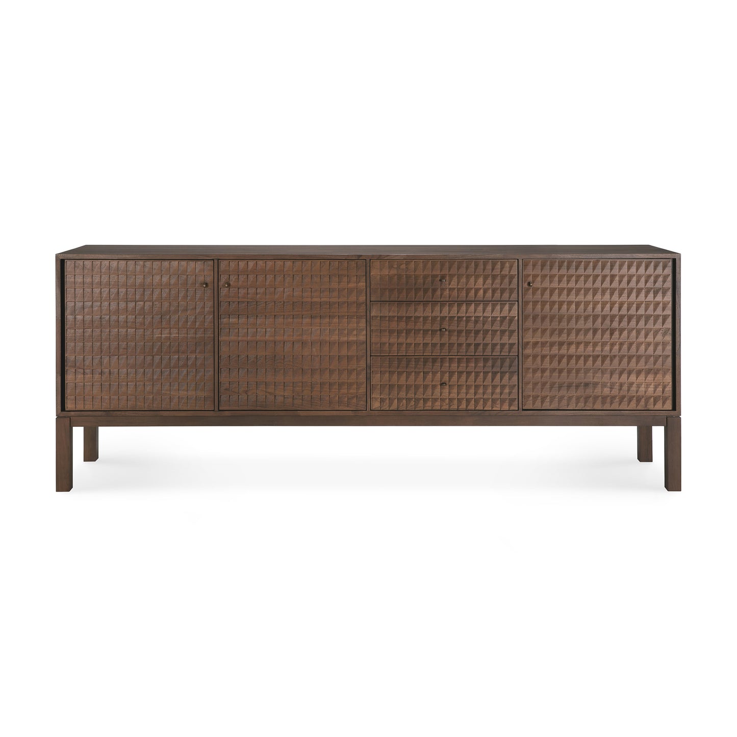 Sono-sideboard-varnished-teak-light-brown-3doors-3drawers-front01-cut-Goode-Studio