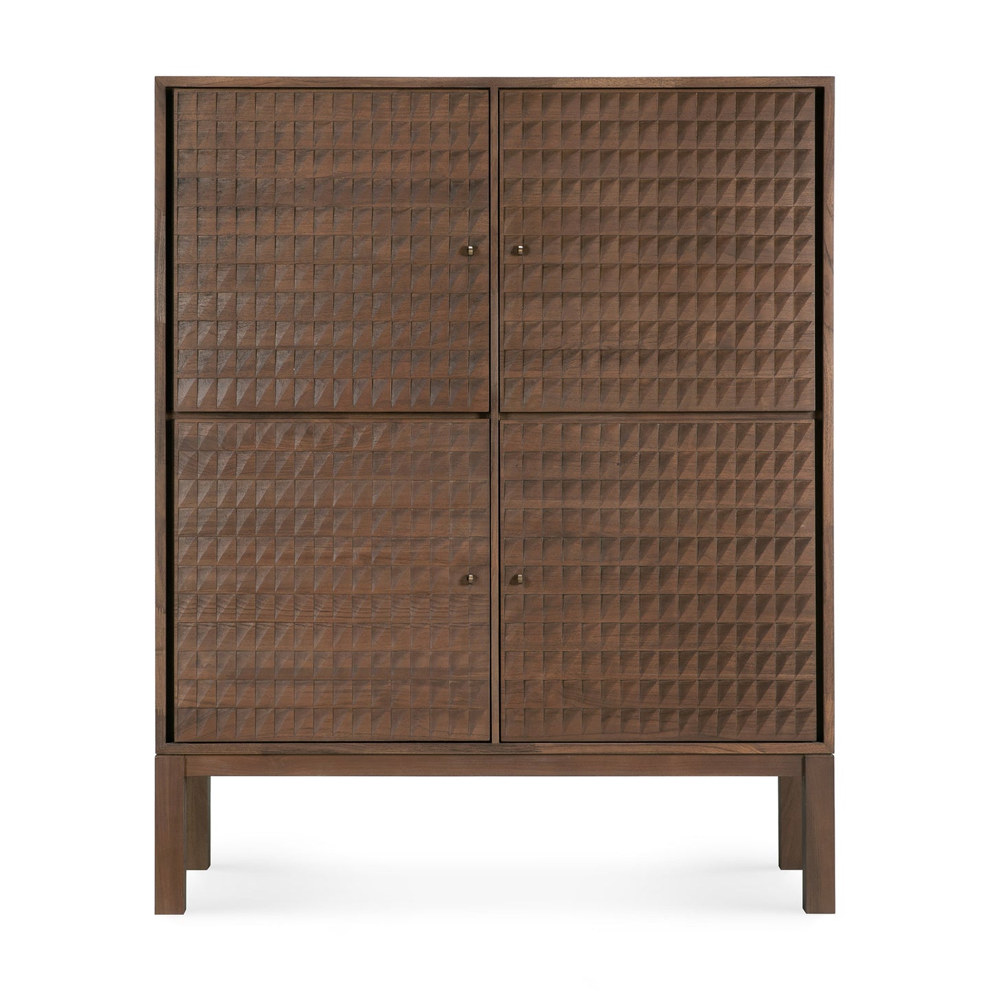 Sono-cupboard-varnished-teak-light-brown-4doors-front-cut-Goode-Studio