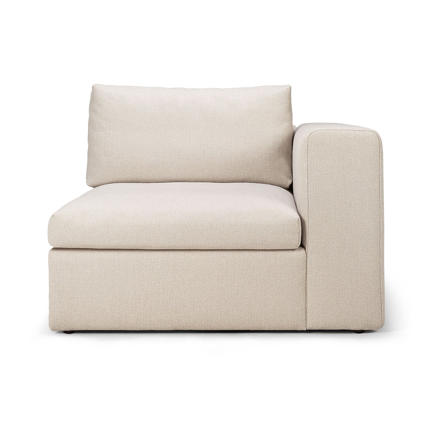 Mellow-sofa-Off-White-Eco-fabric-end-seater-with-L-arm-front-cut-Goode-Studio