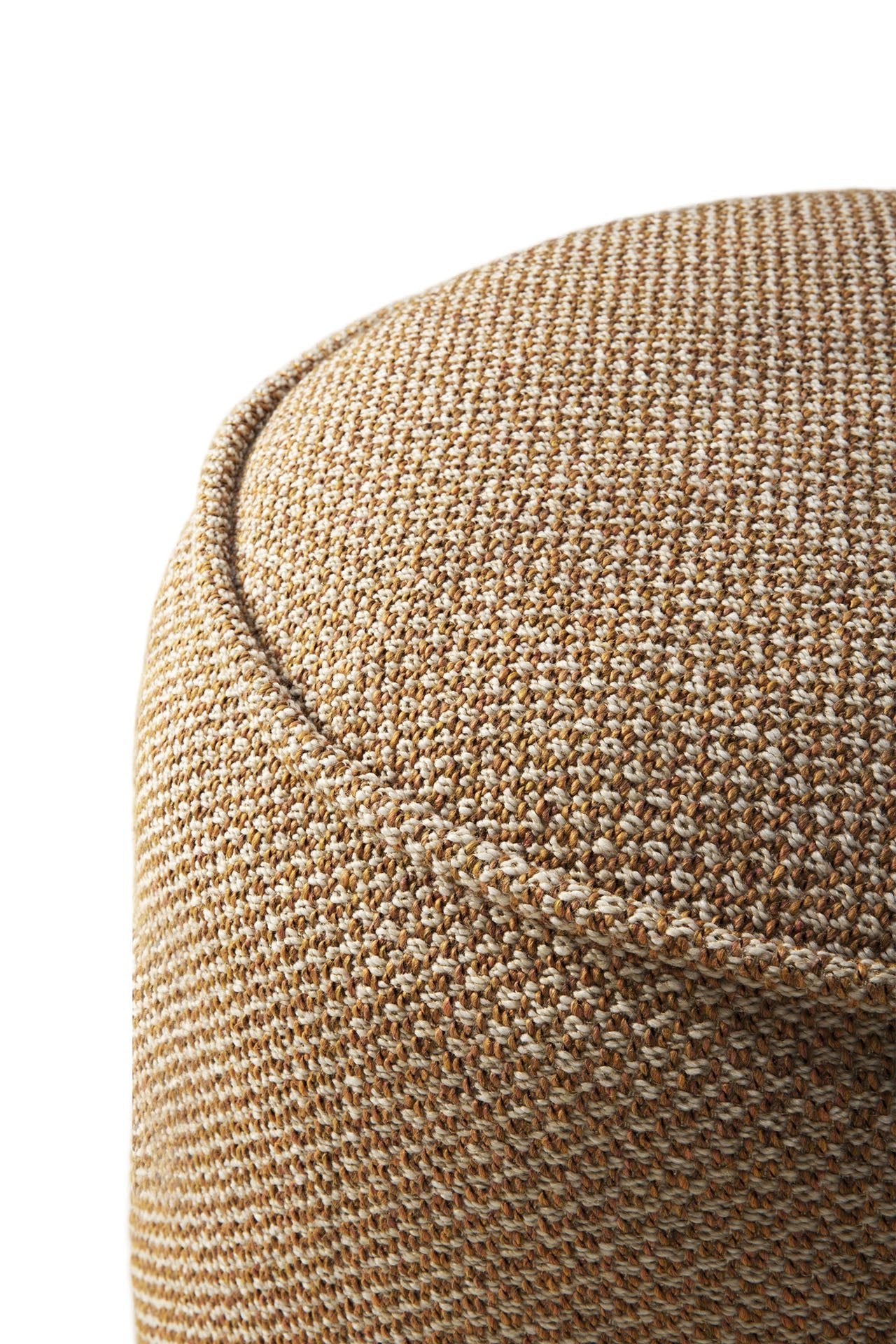 Donut-outdoor-pouf-checked-marsala-Goode-Studio