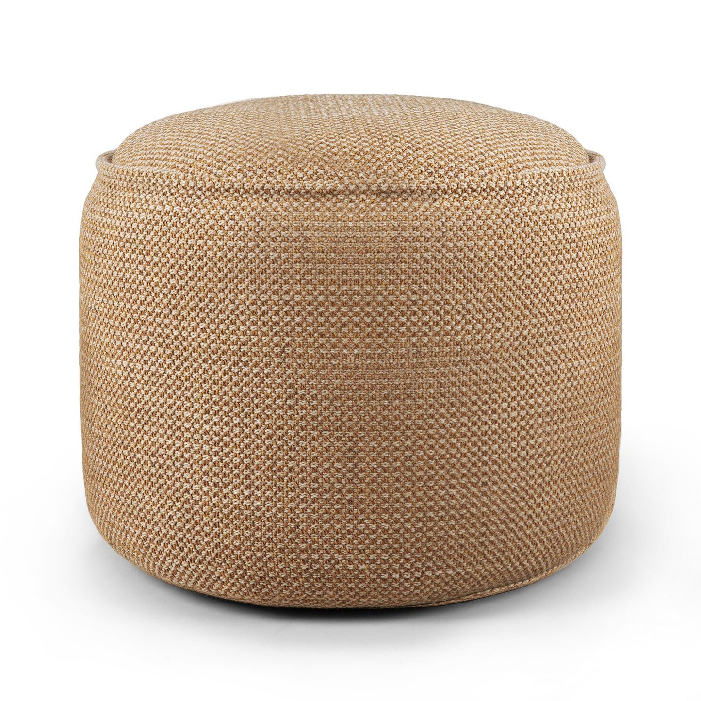 Donut-outdoor-pouf-checked-marsala-front-cut-Goode-Studio
