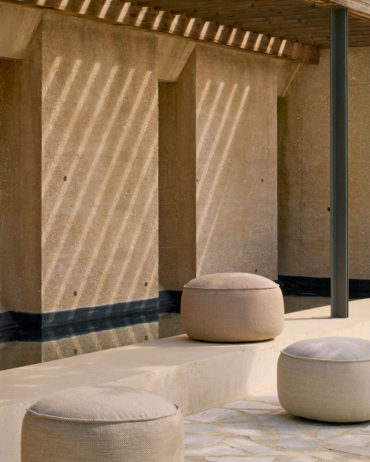 Donut Large Outdoor Pouf, Marsala - Goode Studio