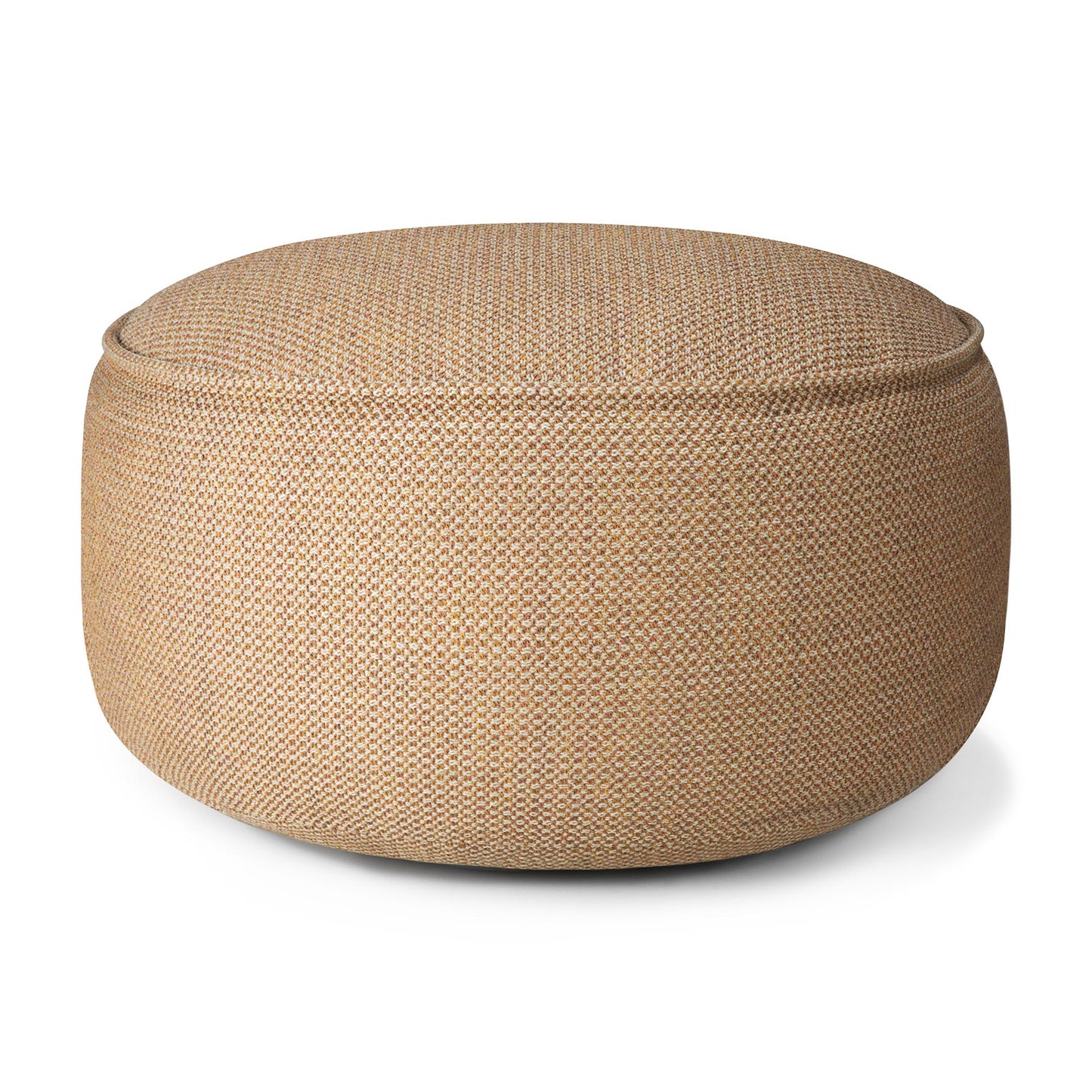 Donut-outdoor-pouf-Marsala-check-fabric-XL-front-cut-Goode-Studio
