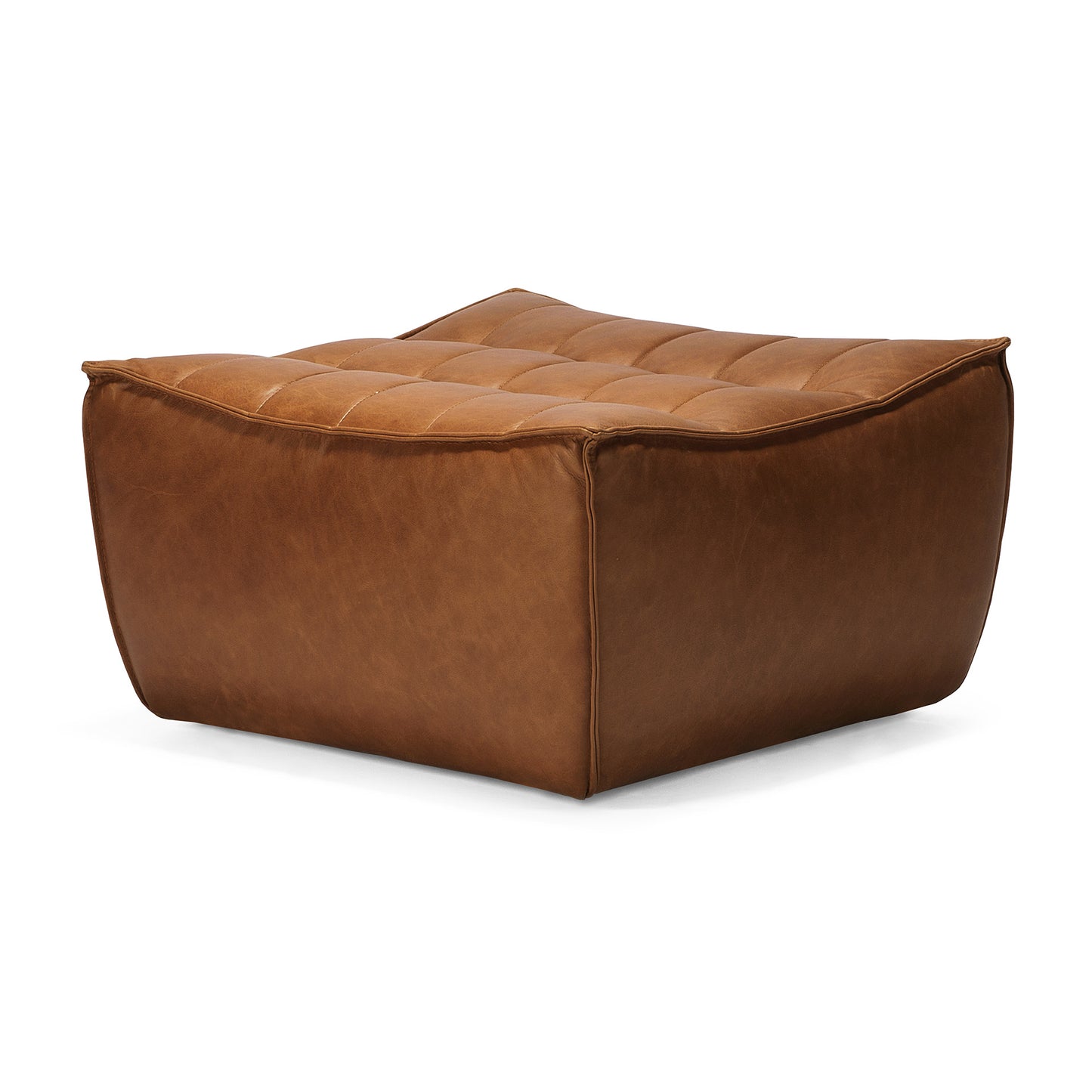 N701 Old Saddle Leather Sectional, Footstool - Goode Studio