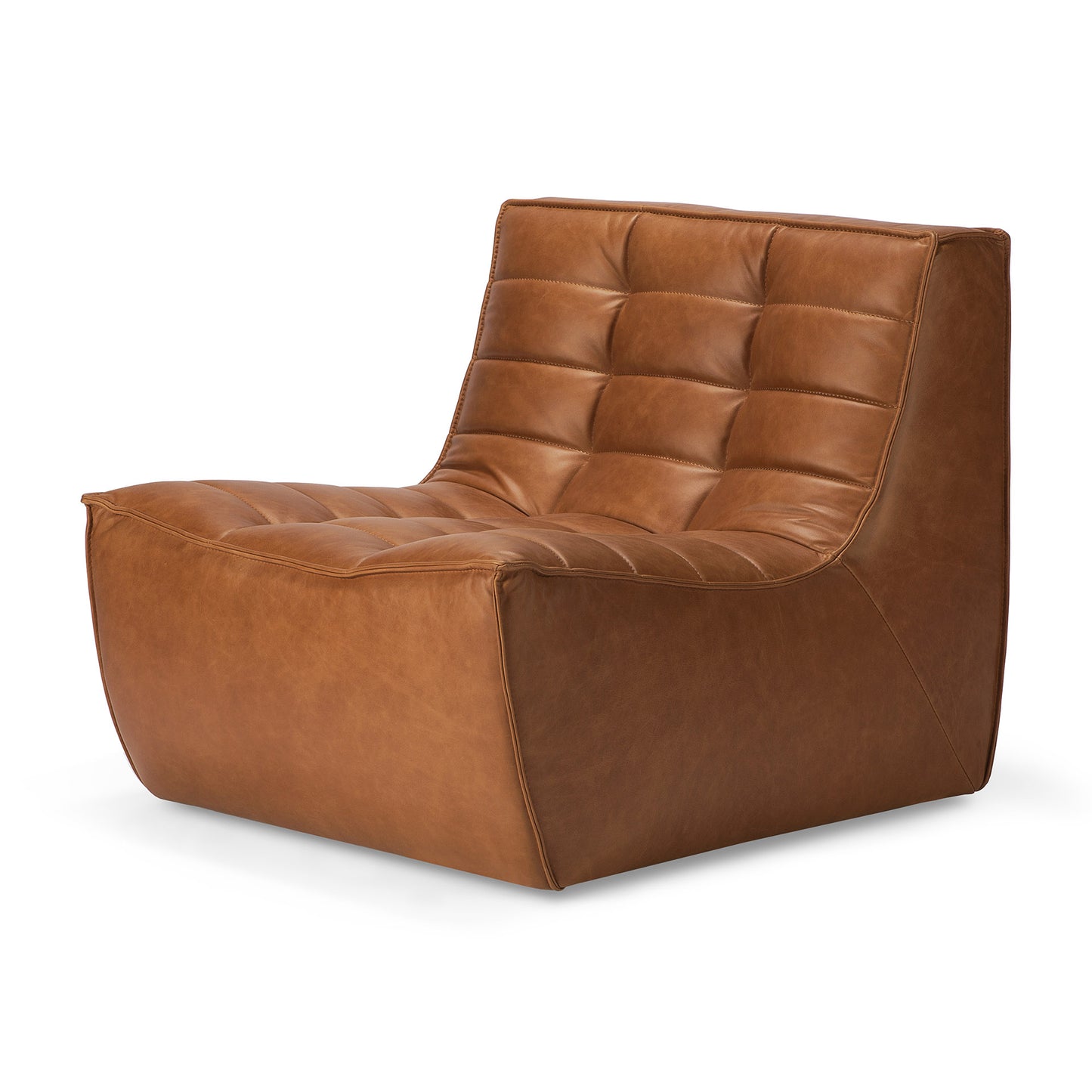 N701 Old Saddle Leather Sectional, 1 Seater - Goode Studio