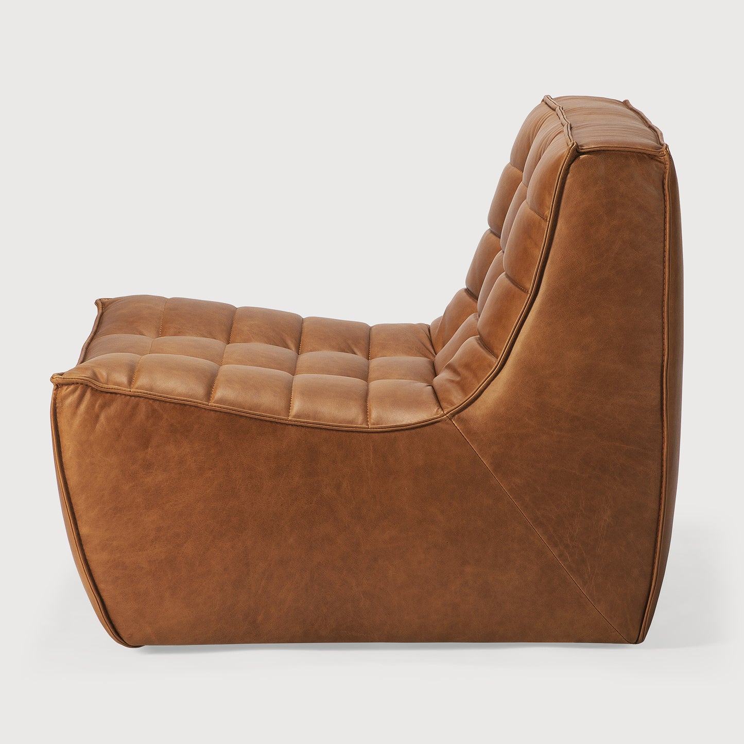 N701 Old Saddle Leather Sectional, 1 Seater - Goode Studio