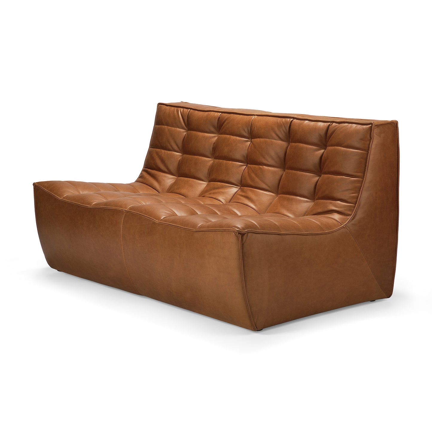 N701 Old Saddle Leather Sectional, 2 Seater - Goode Studio