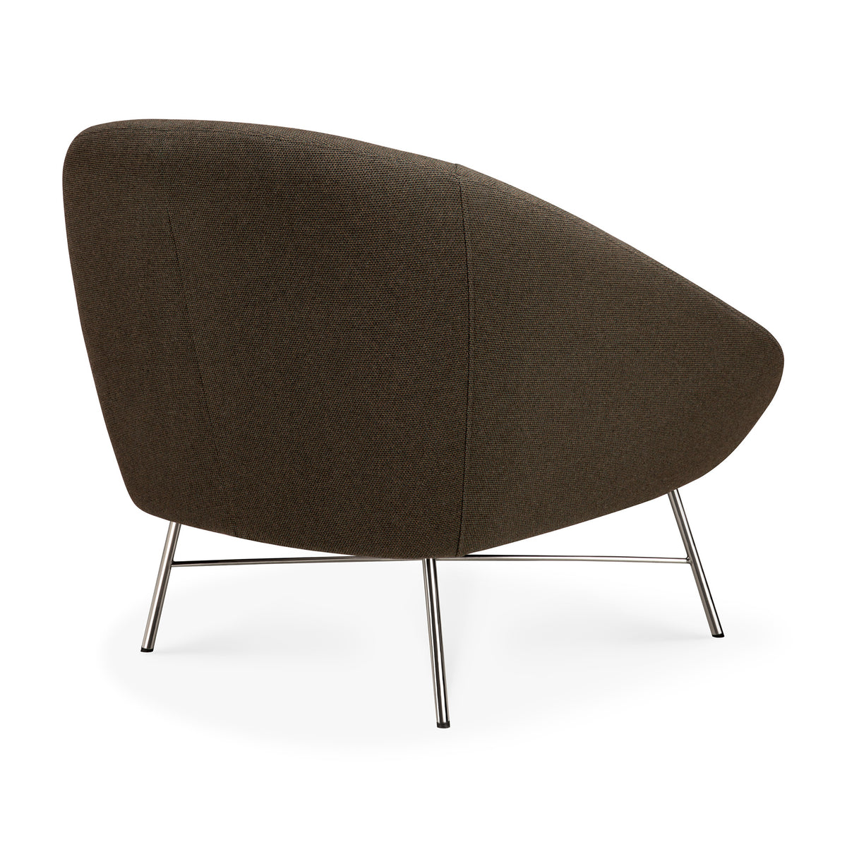 Barrow Lounge Chair, Polished Metal Base - Goode Studio