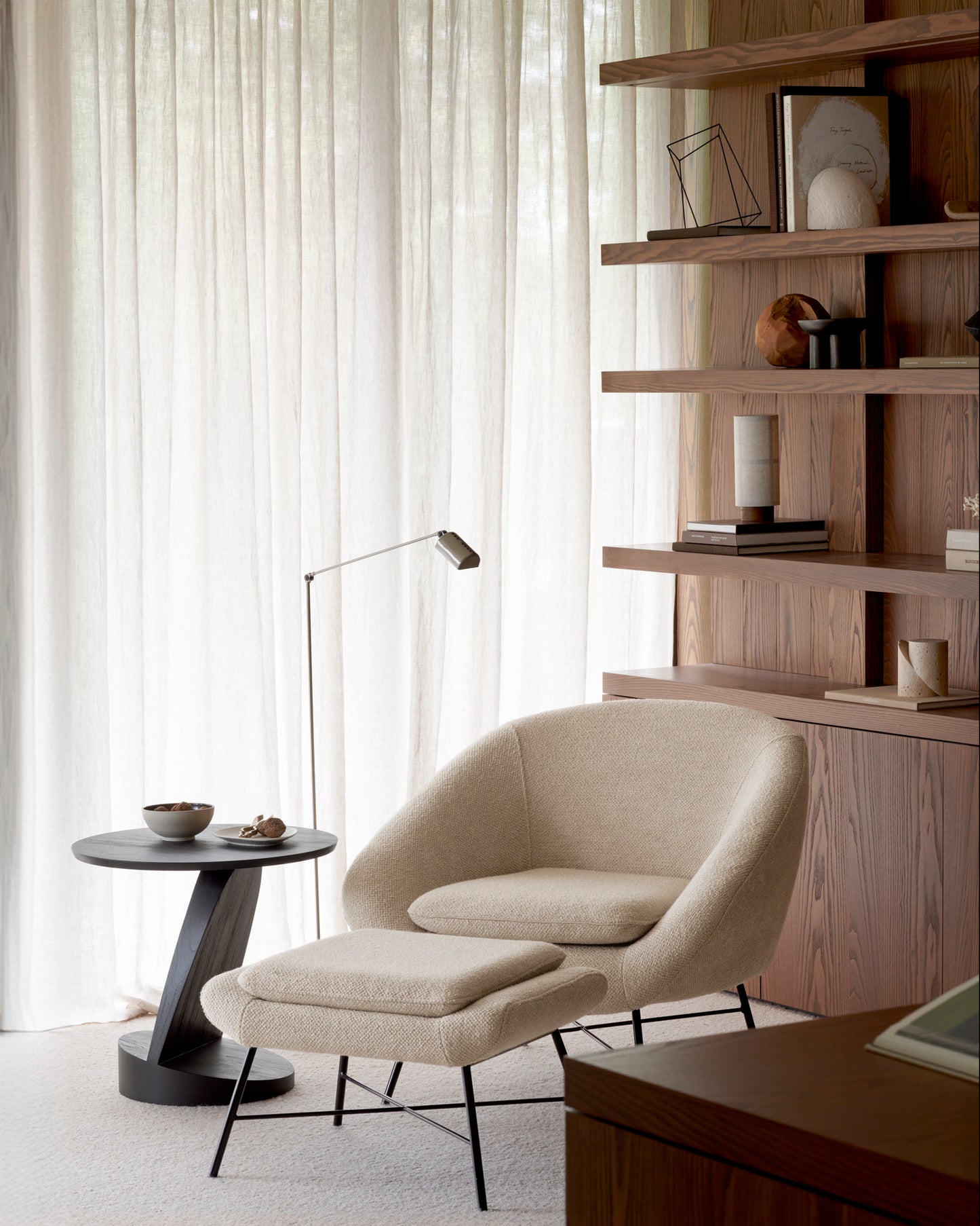 Barrow-lounge-chair-footstool-Oblic-side-table-Goode-Studio