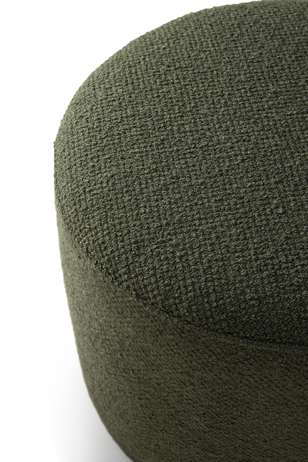Barrow pouf in pine green by Goode Studio